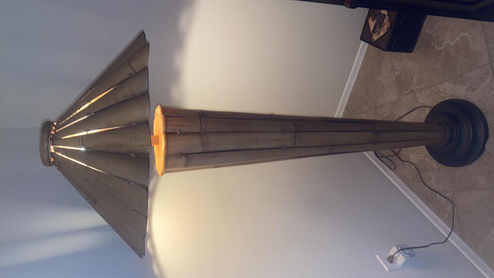Photo 1 of BAMBOO FLOOR LAMP H65”