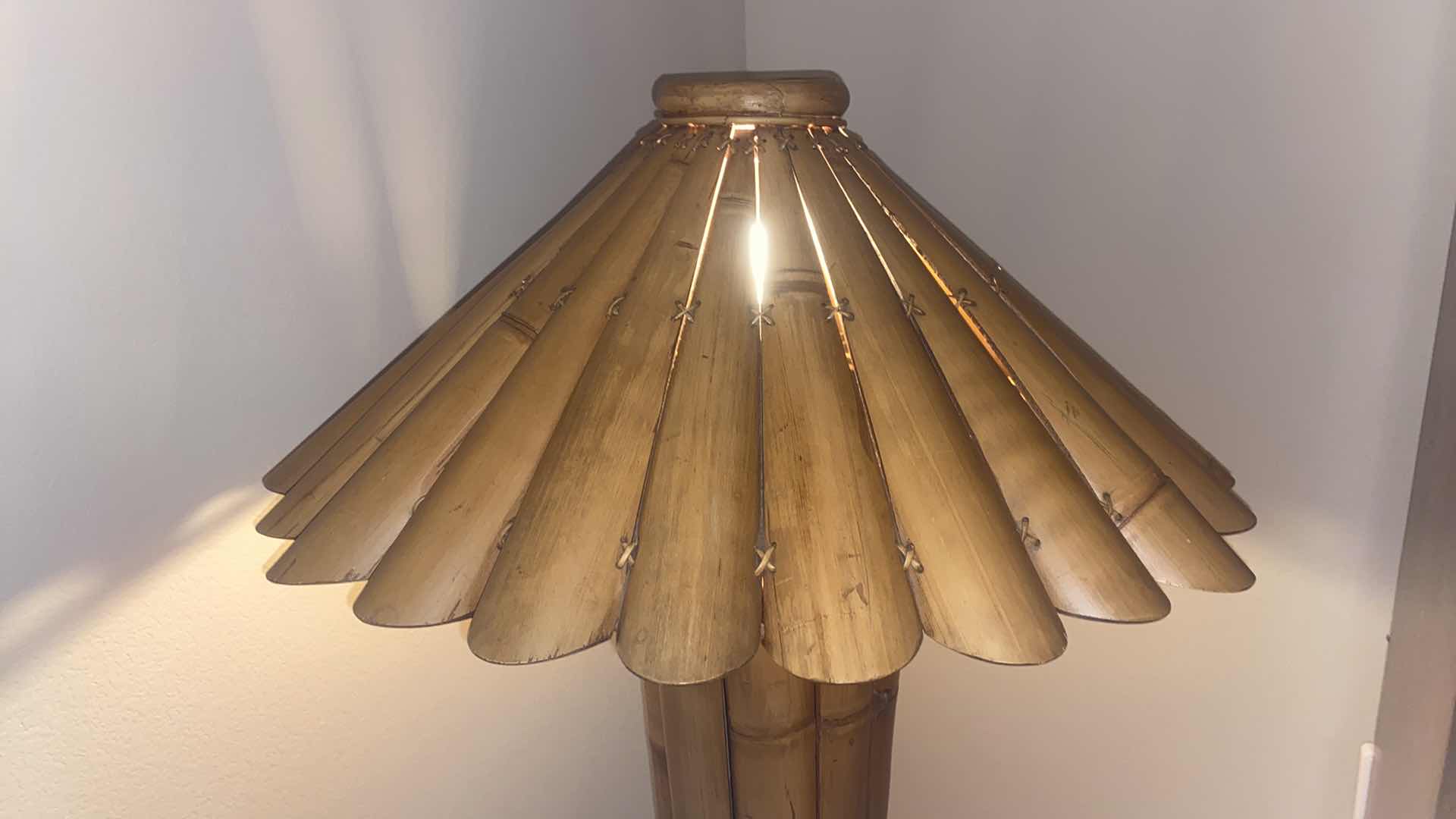 Photo 1 of BAMBOO FLOOR LAMP H65”
