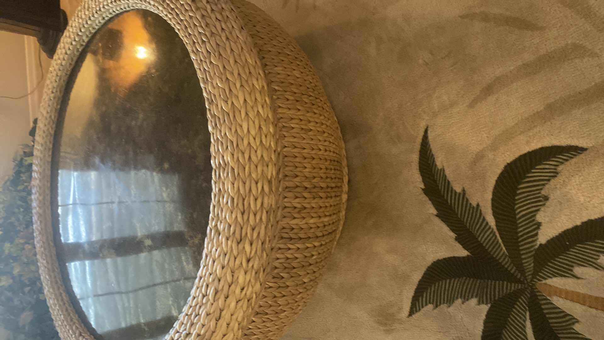 Photo 1 of 43” CRAFTMASTER FURNITURE SEAGRASS & PAINTED BRONZE COCKTAIL TABLE H20”