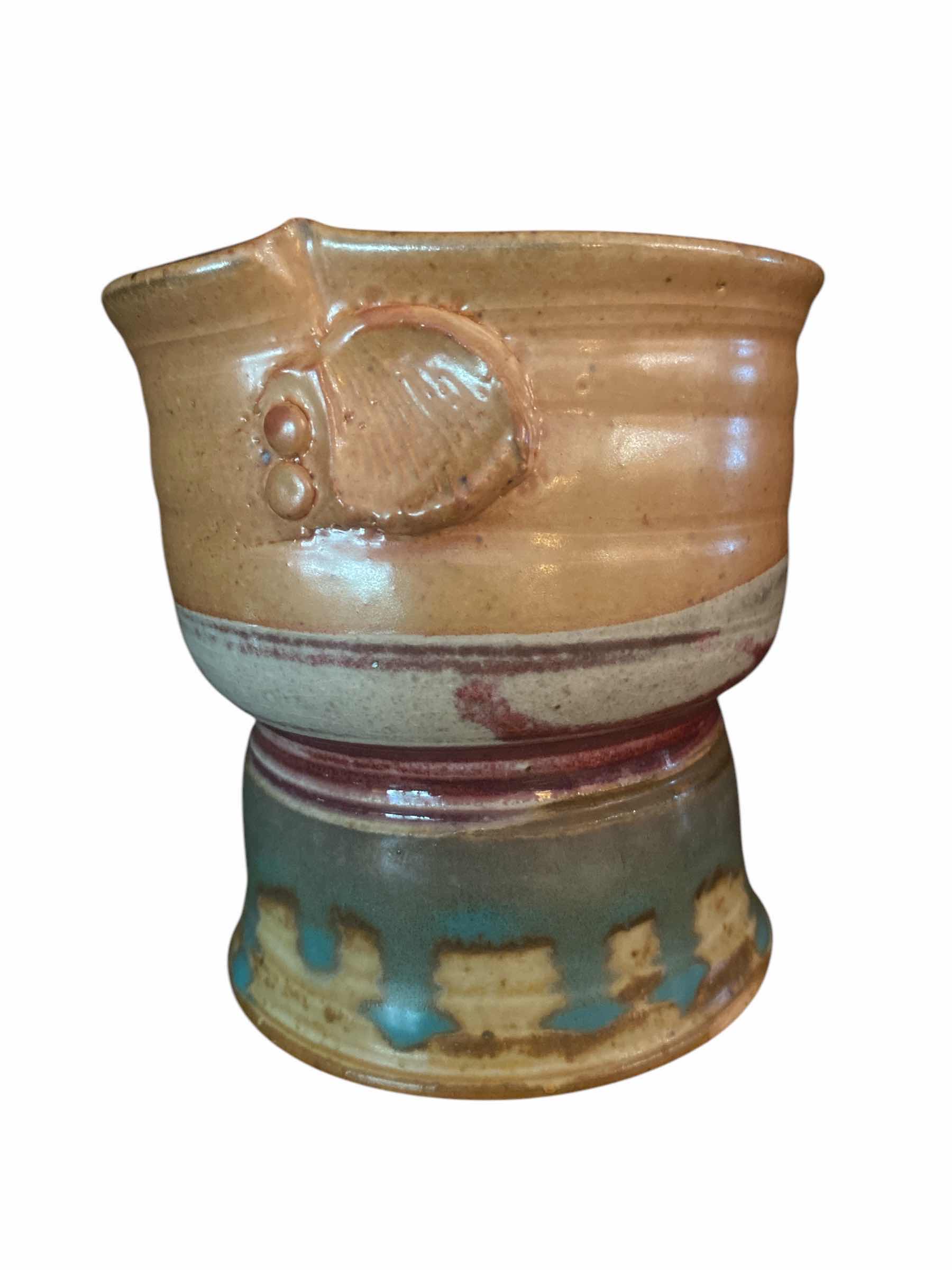 View 1 of GARY WILSON BIBLICAL NARRATIVES IN CLAY SIGNED 4” x 4 1/2”