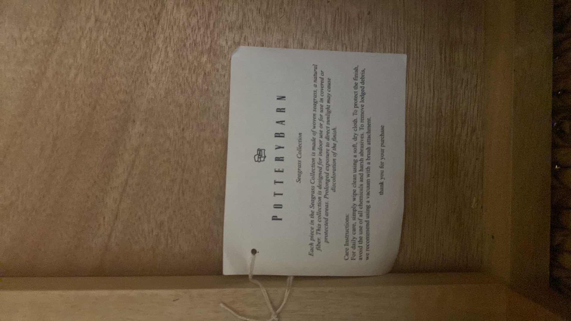 Photo 1 of POTTERY BARN SEAGRASS WINGBACK CHAIR & OTTOMAN