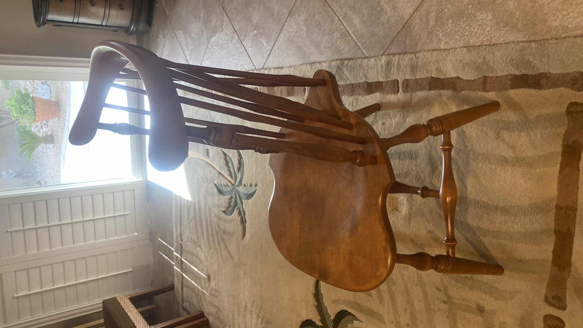 Photo 1 of ETHAN ALLEN BOWBACK WOOD CHAIR