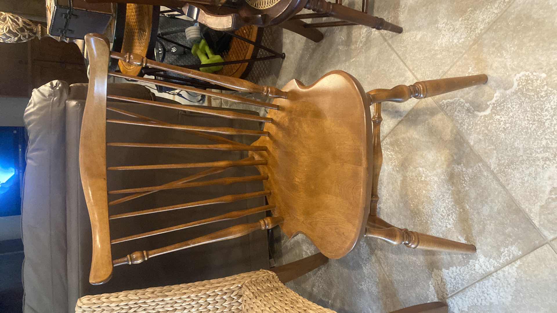 Photo 1 of ETHAN ALLEN BOWBACK WOOD CHAIR
