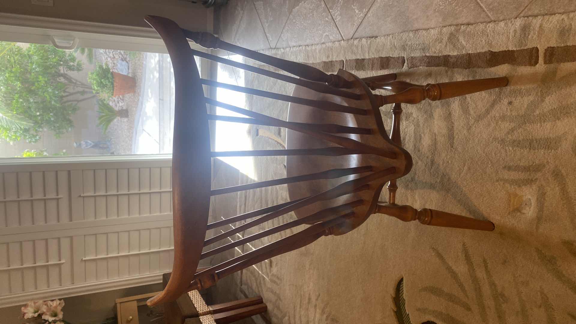 Photo 1 of ETHAN ALLEN BOWBACK WOOD CHAIR