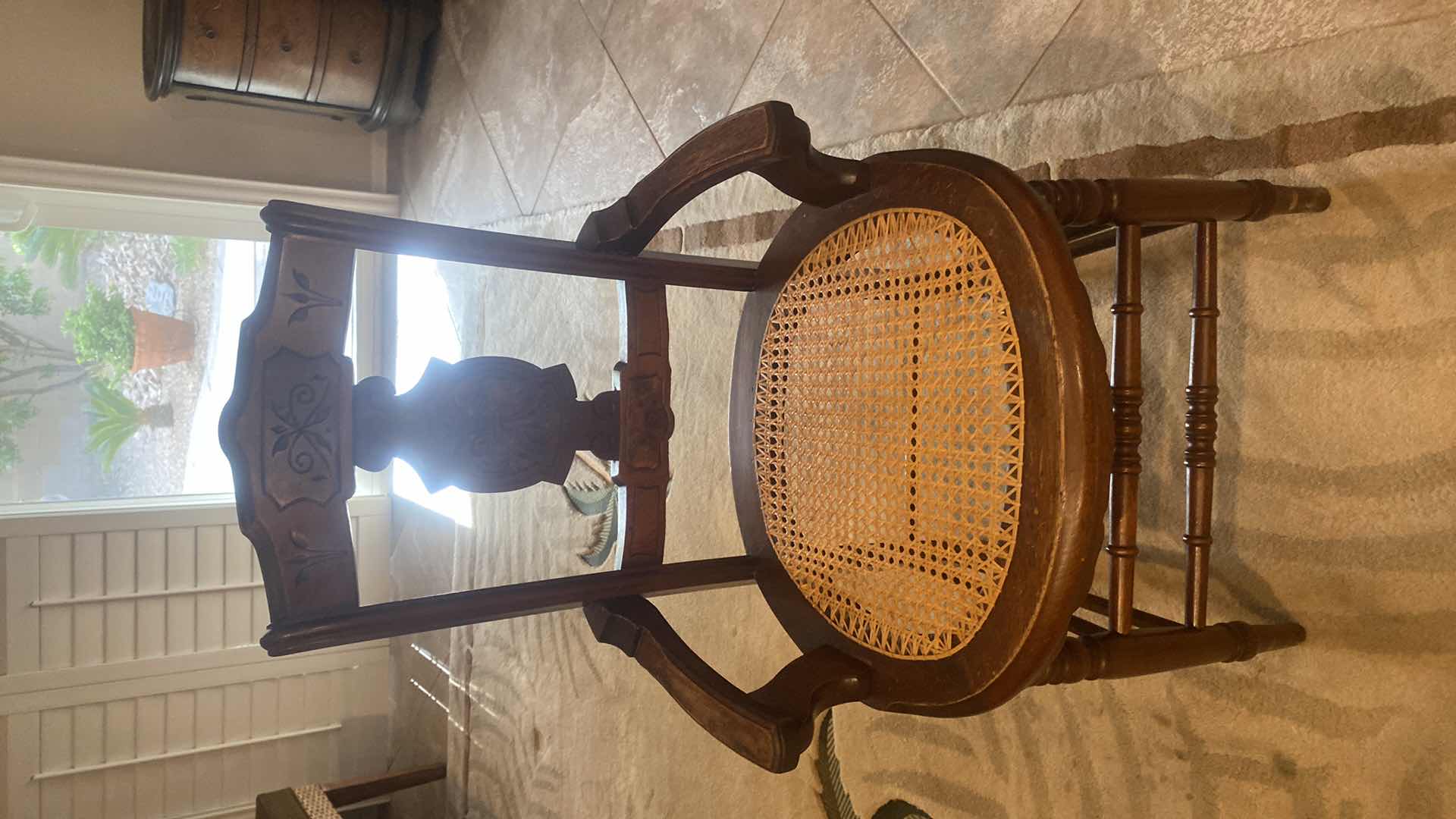 Photo 1 of $250 20th CENTURY VICTORIAN WOOD & CANE CHAIR