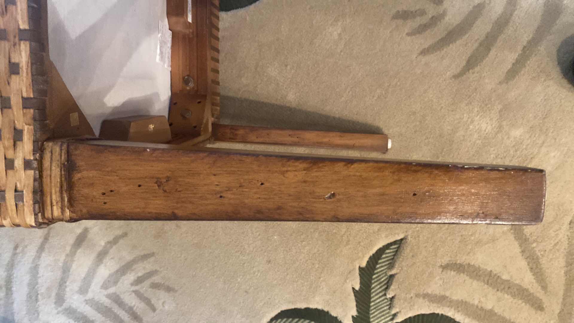 Photo 1 of 2 - LANE  MID CENTURY MODERN WOOD AND WICKER DINING CHAIRS WITH ATTACHED CUSHION (TOTAL IF 4 CHAIRS AVAILABLE)