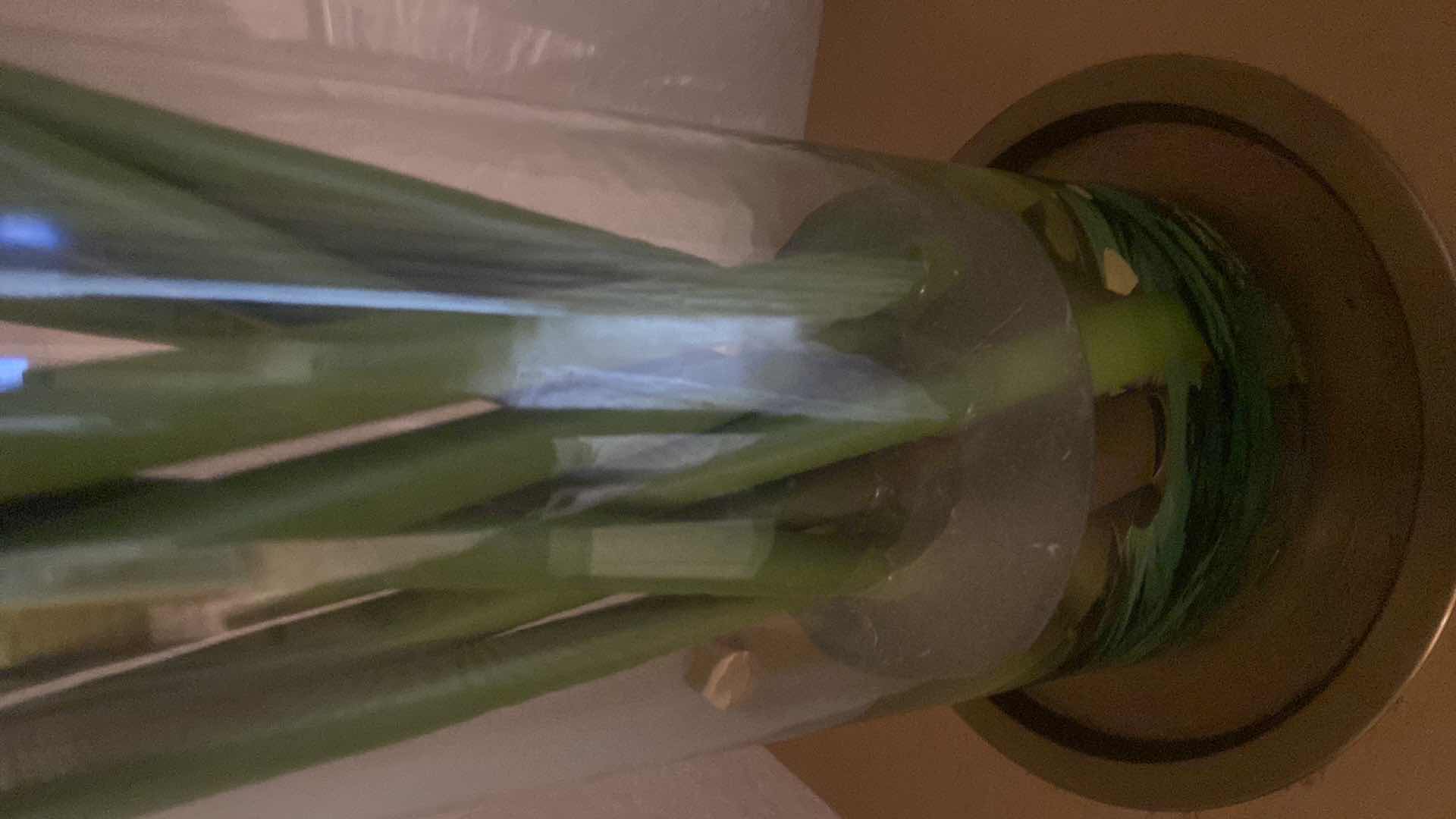 Photo 1 of  FAUX AMARYLLIS FLORAL IN GLASS WATER GARDEN VASE H25”