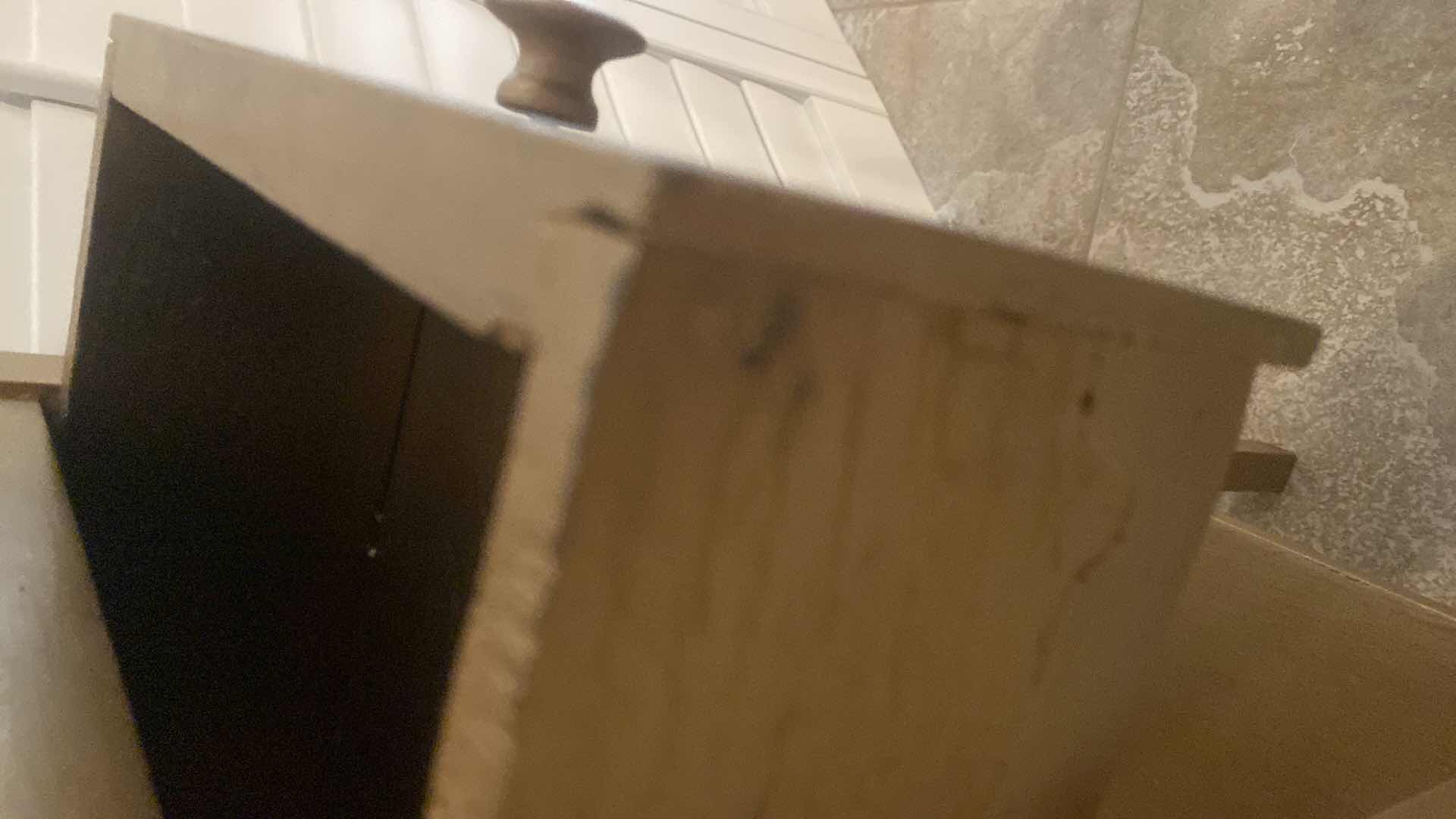 Photo 1 of GOLD WOOD PLANT STAND WITH 1 DRAWER 12“ x 12“ H30”