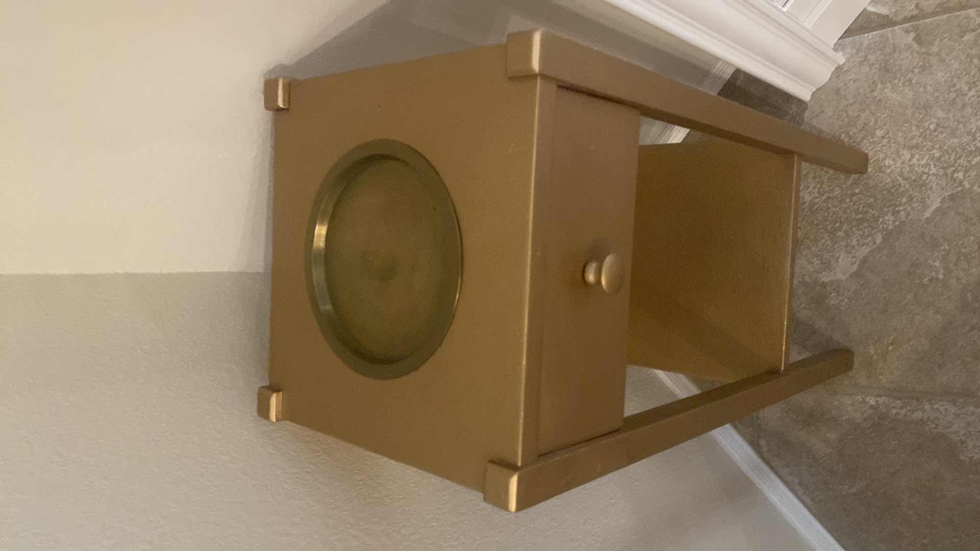 Photo 1 of GOLD WOOD PLANT STAND WITH 1 DRAWER 12“ x 12“ H30”