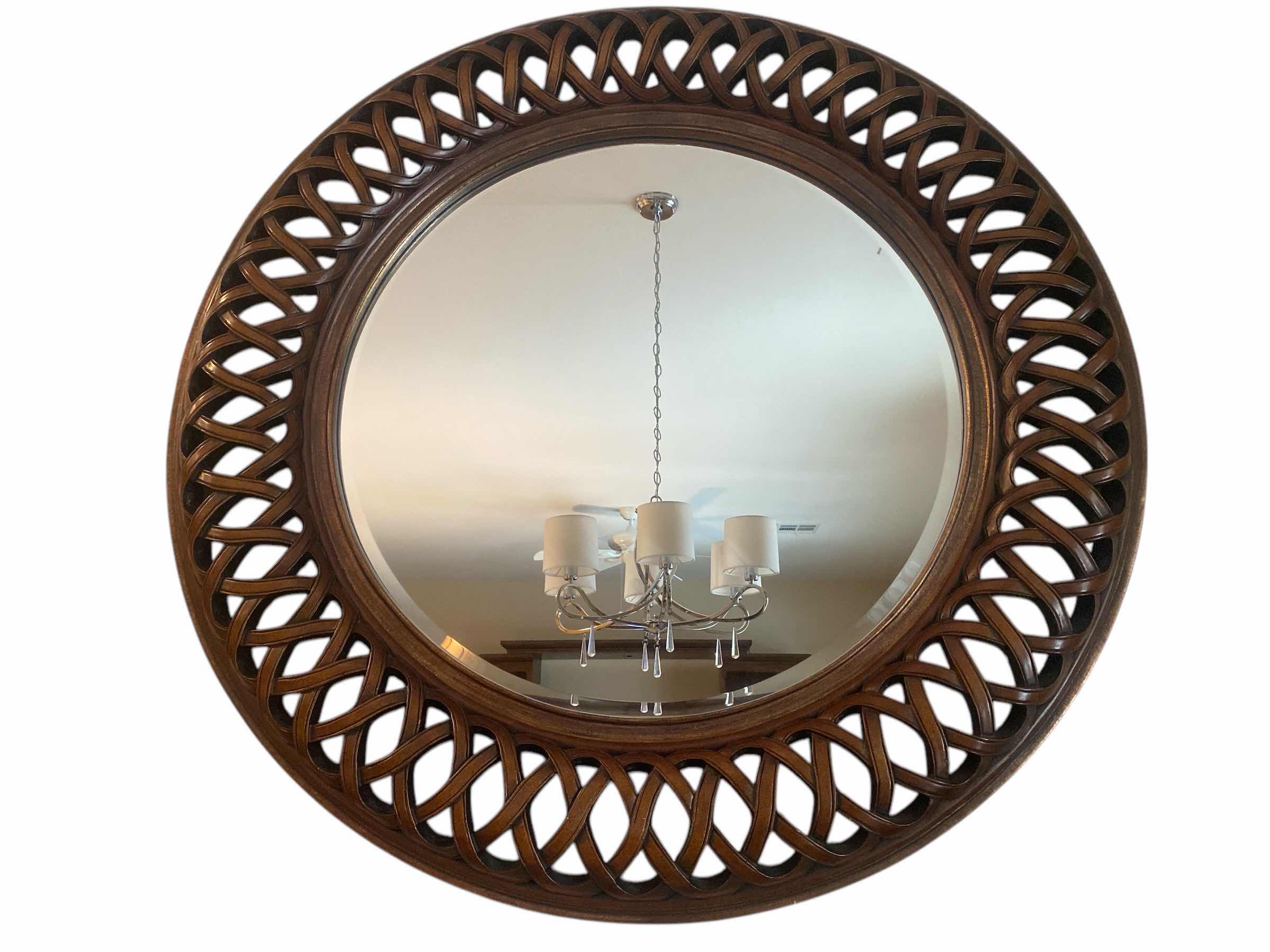 Photo 1 of 45” RESIN FRAMED BEVELED GLASS MIRROR