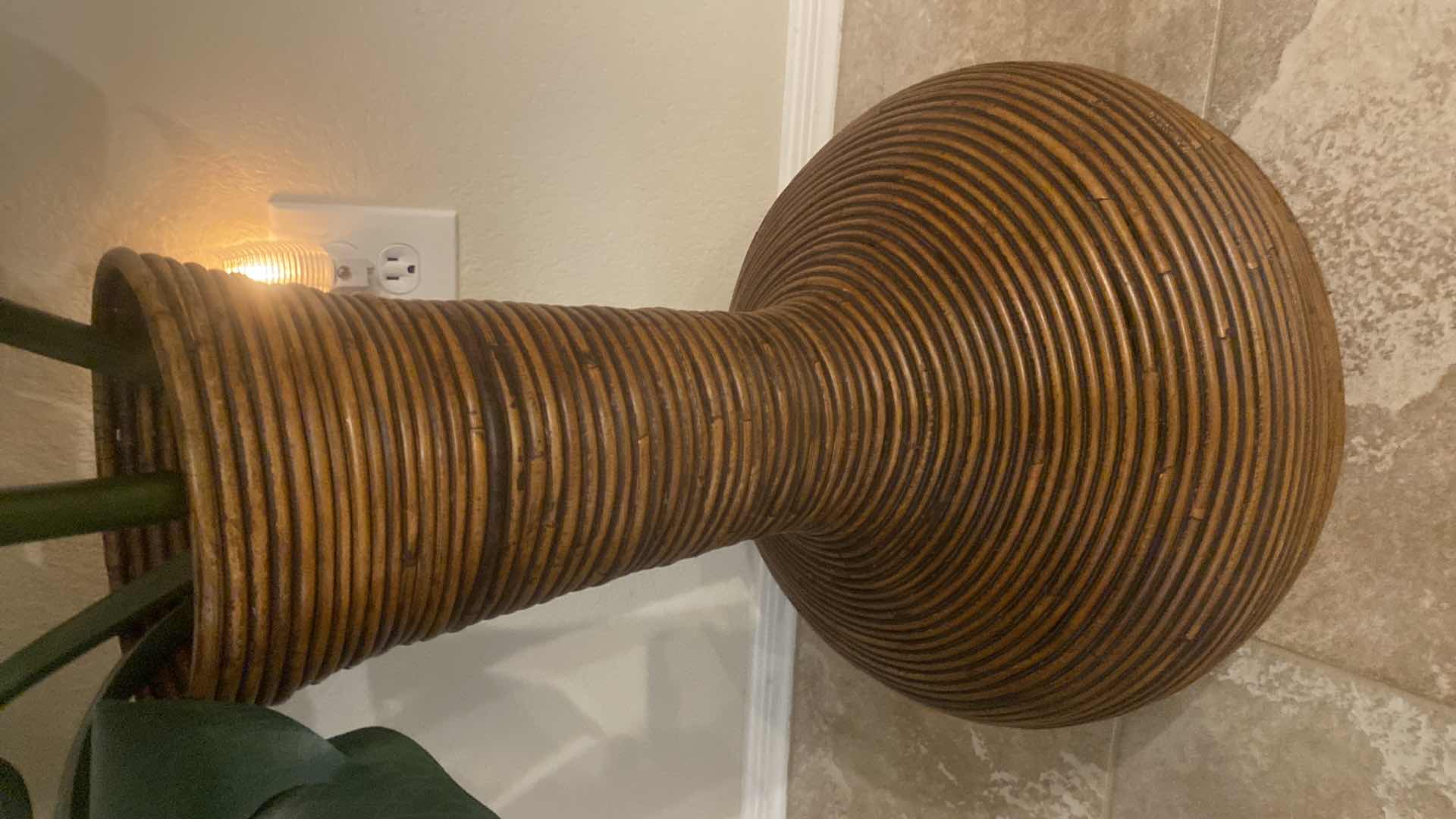 Photo 1 of MID CENTURY MODERN CRESPI STYLE VASE WITH FAUX FOLIAGE VASE H24”