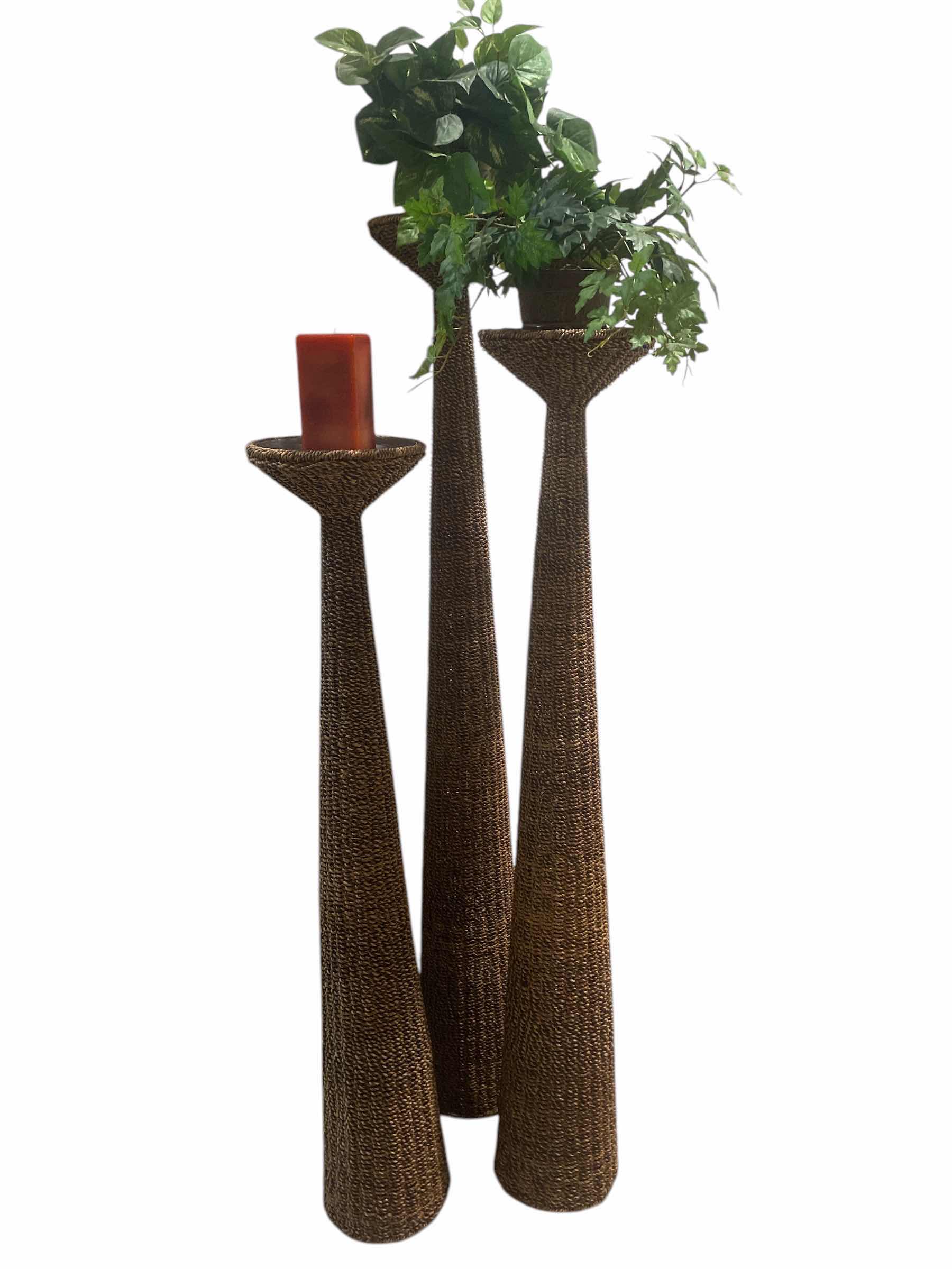 Photo 1 of 3 - KENYA FLOOR CANDLESTICKS TALLEST H59”