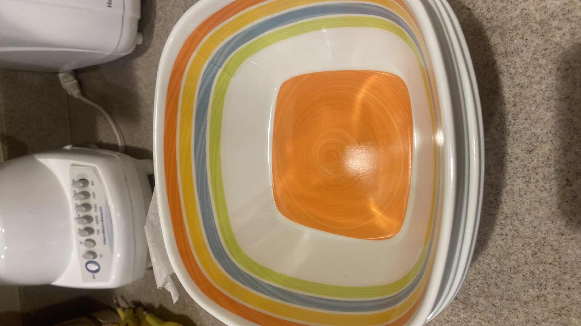 Photo 7 of CONTENTS OF KITCHEN CABINET- GLASS PLATERS & BOWLS