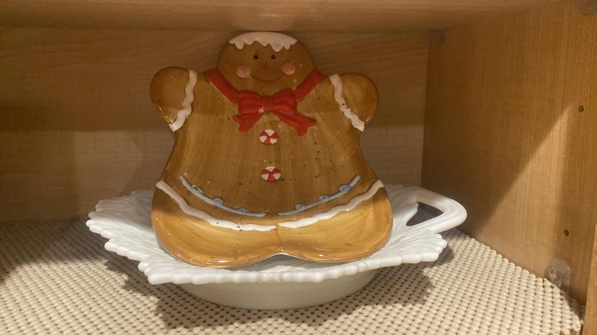 Photo 1 of CONTENTS OF KITCHEN CABINET - GLASS MUGS  HOLIDAY SERVEWARE