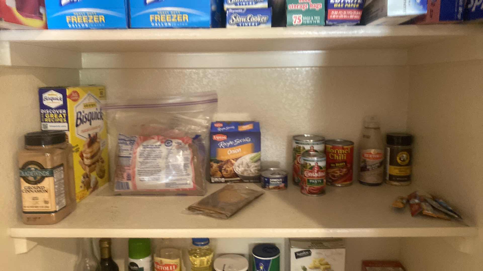 Photo 1 of 3 TOP SHELFS PANTRY - BAGS & WRAP & FOOD ITEMS