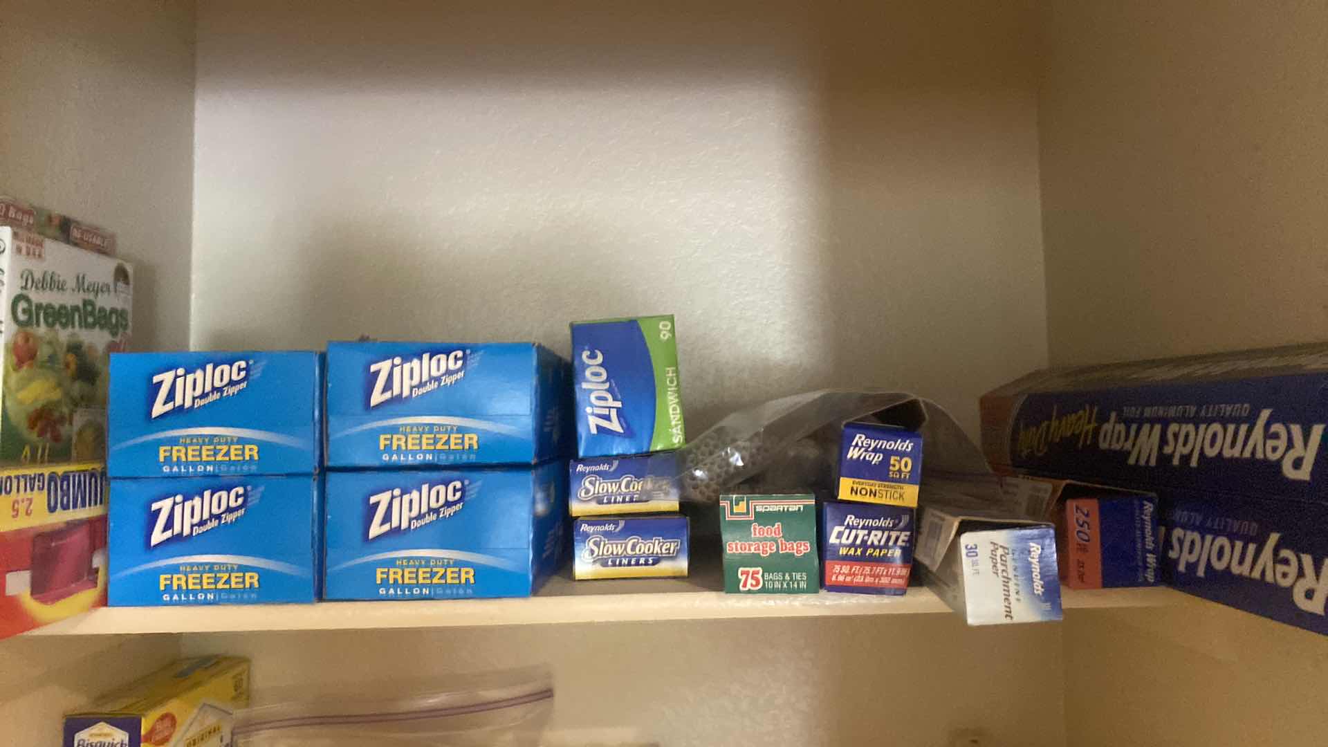 Photo 1 of 3 TOP SHELFS PANTRY - BAGS & WRAP & FOOD ITEMS