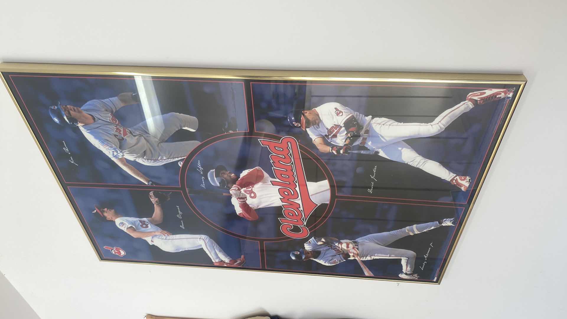 Photo 1 of FRAMED POSTER CLEVELAND BASEBALL 23” x 35”