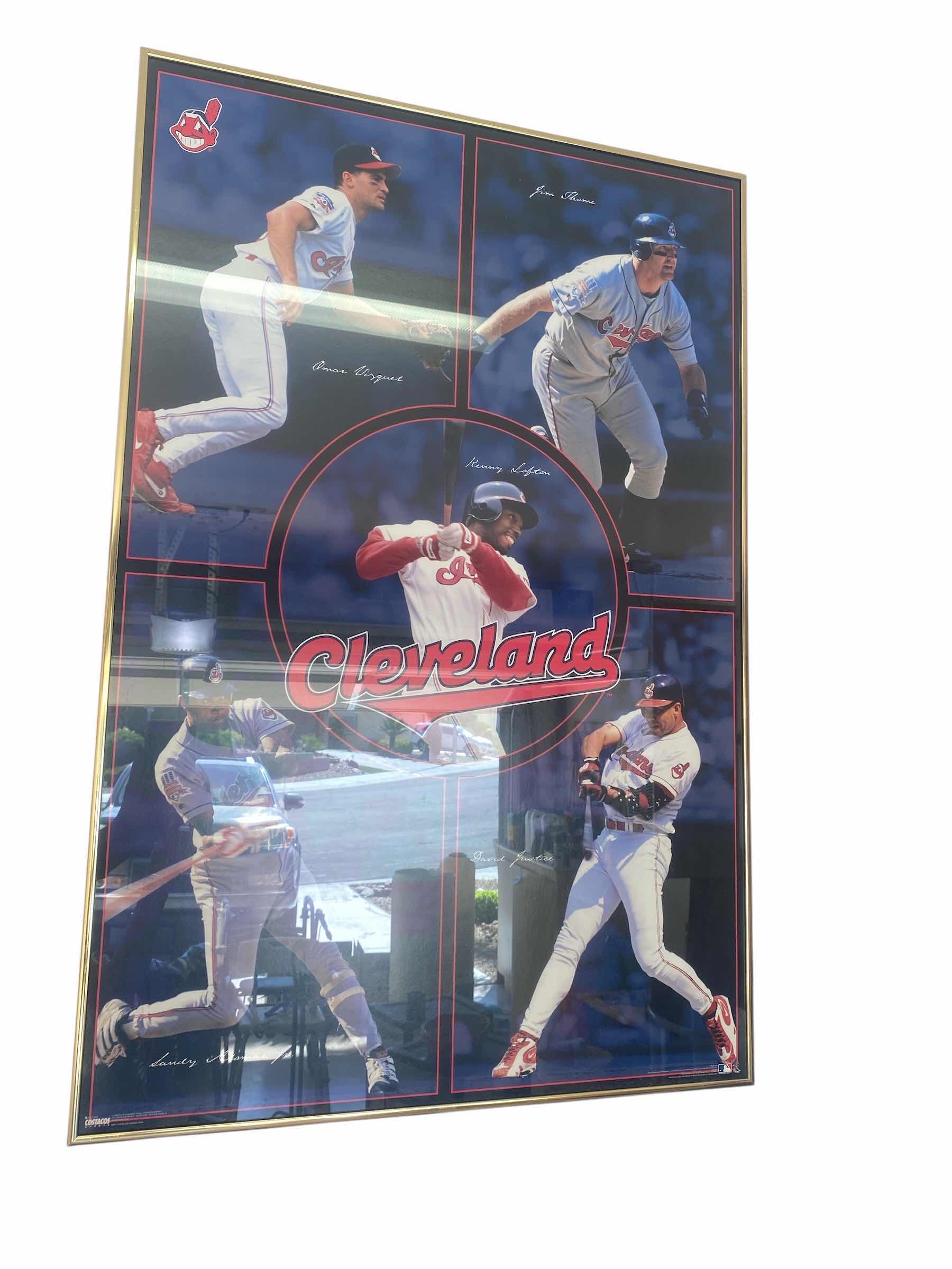 Photo 1 of FRAMED POSTER CLEVELAND BASEBALL 23” x 35”