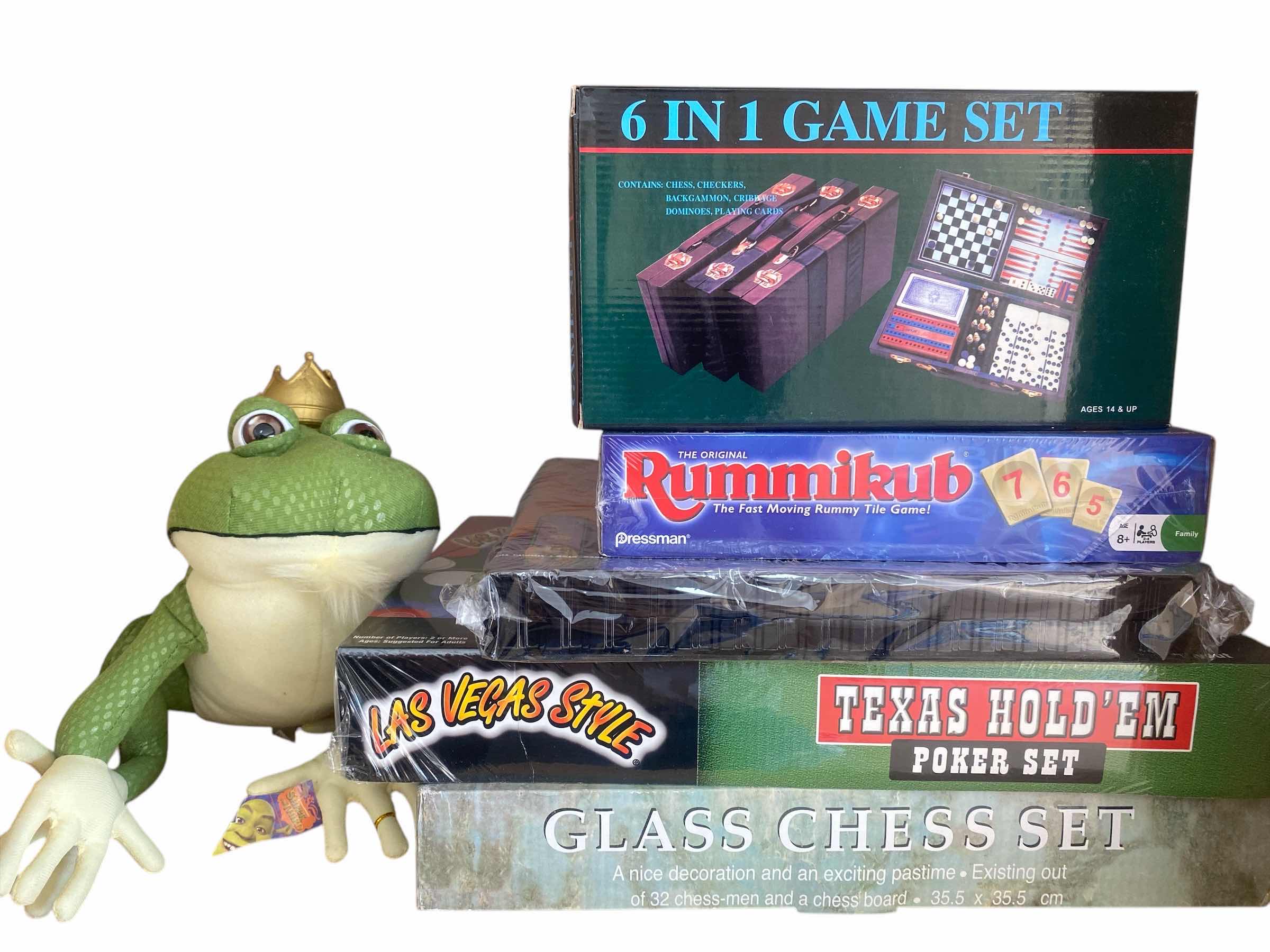 Photo 1 of 4 - GAMES, ARTWORKS & STUFFED FROG