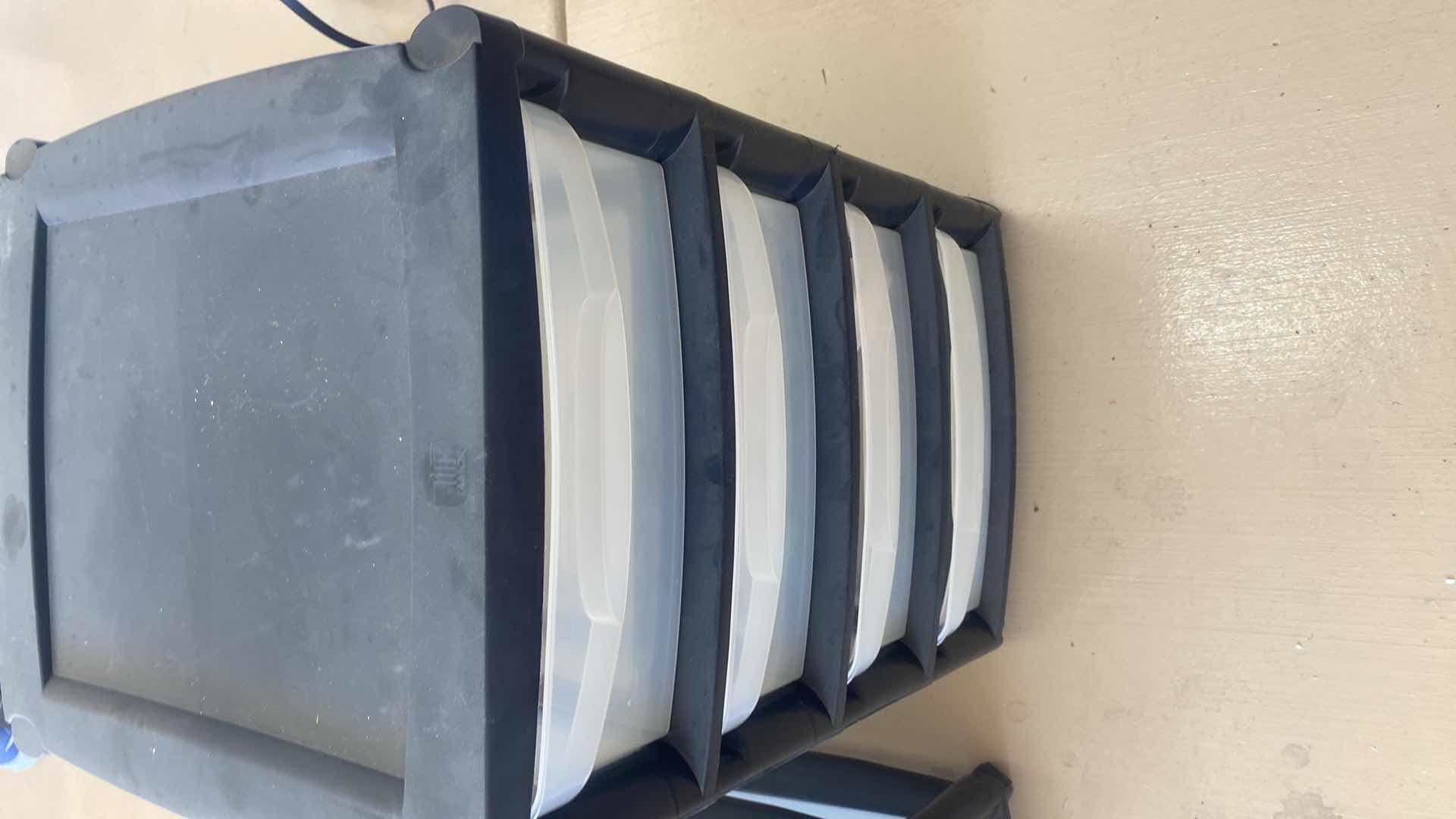 Photo 4 of 4 DRAWER PLASTIC ROLLING CART 16” x 18” H25”