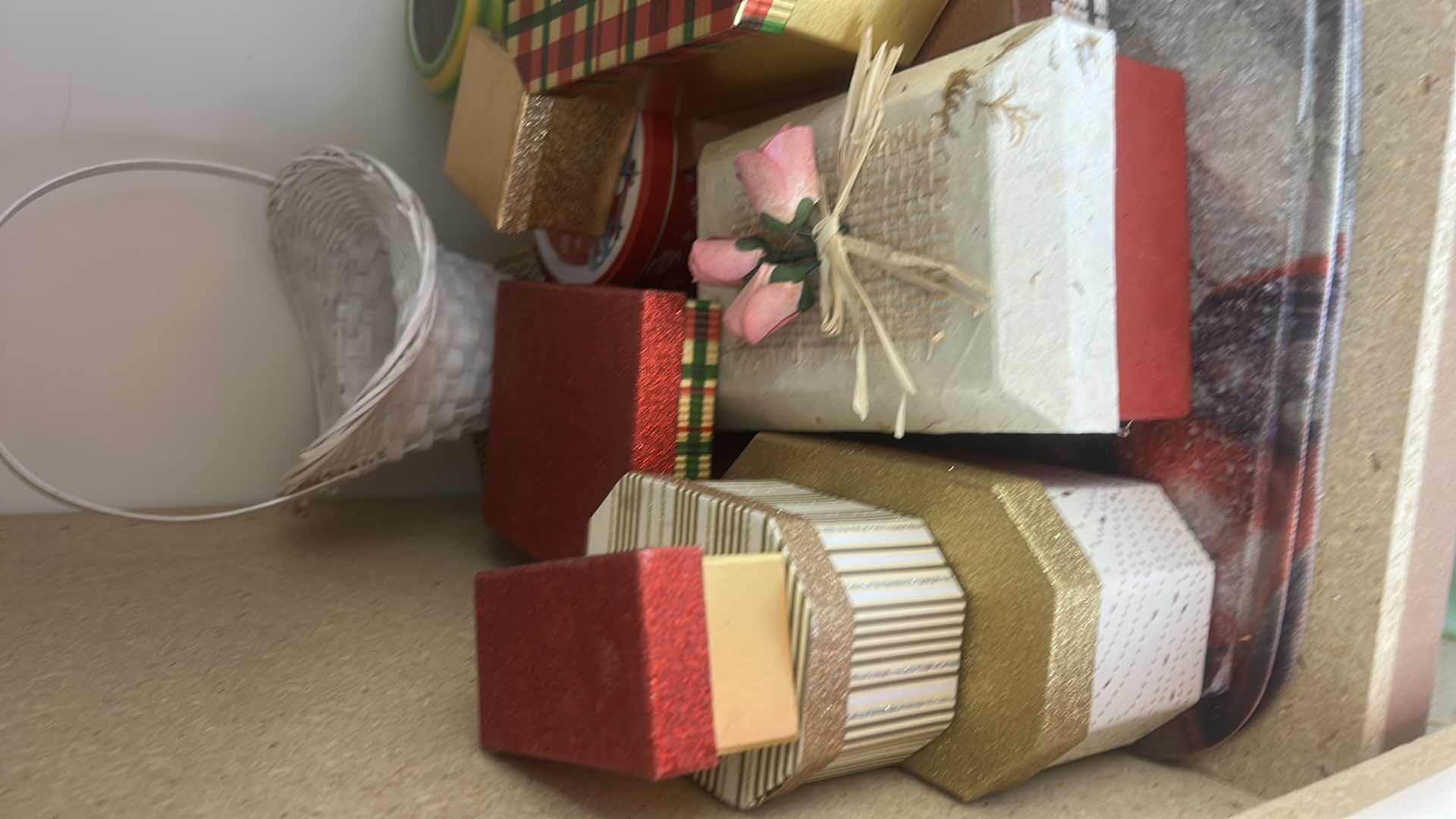 Photo 1 of CONTENTS OF TWO SHELVES- WRAPPING AND HOLIDAY ITEMS