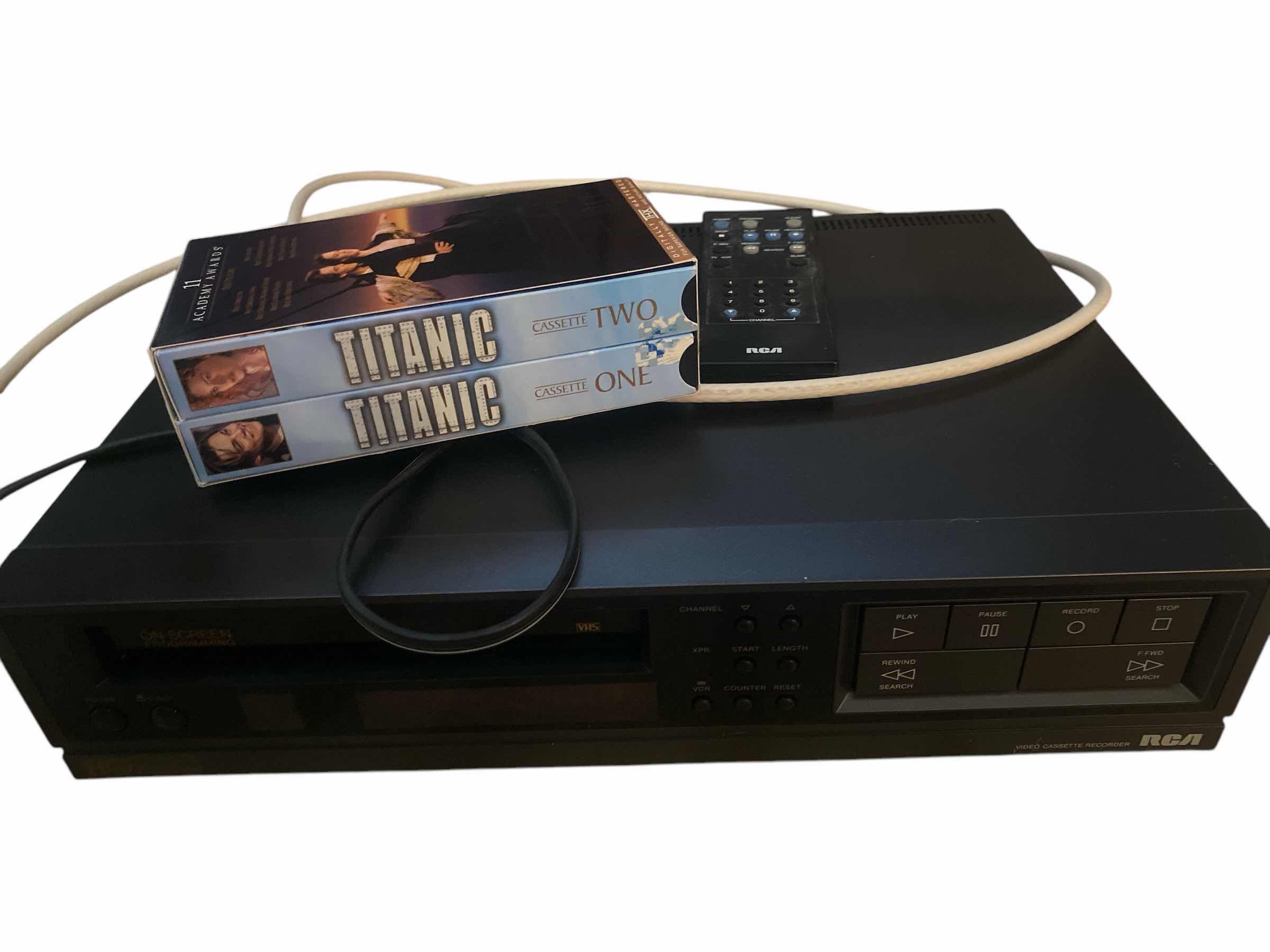 Photo 1 of RCA VHS PLAYER WITH REMOTE & TITANIC MOVIE