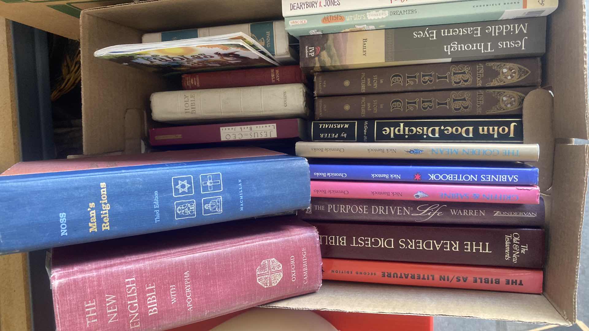 Photo 1 of BOX OF RELIGIOUS BOOKS