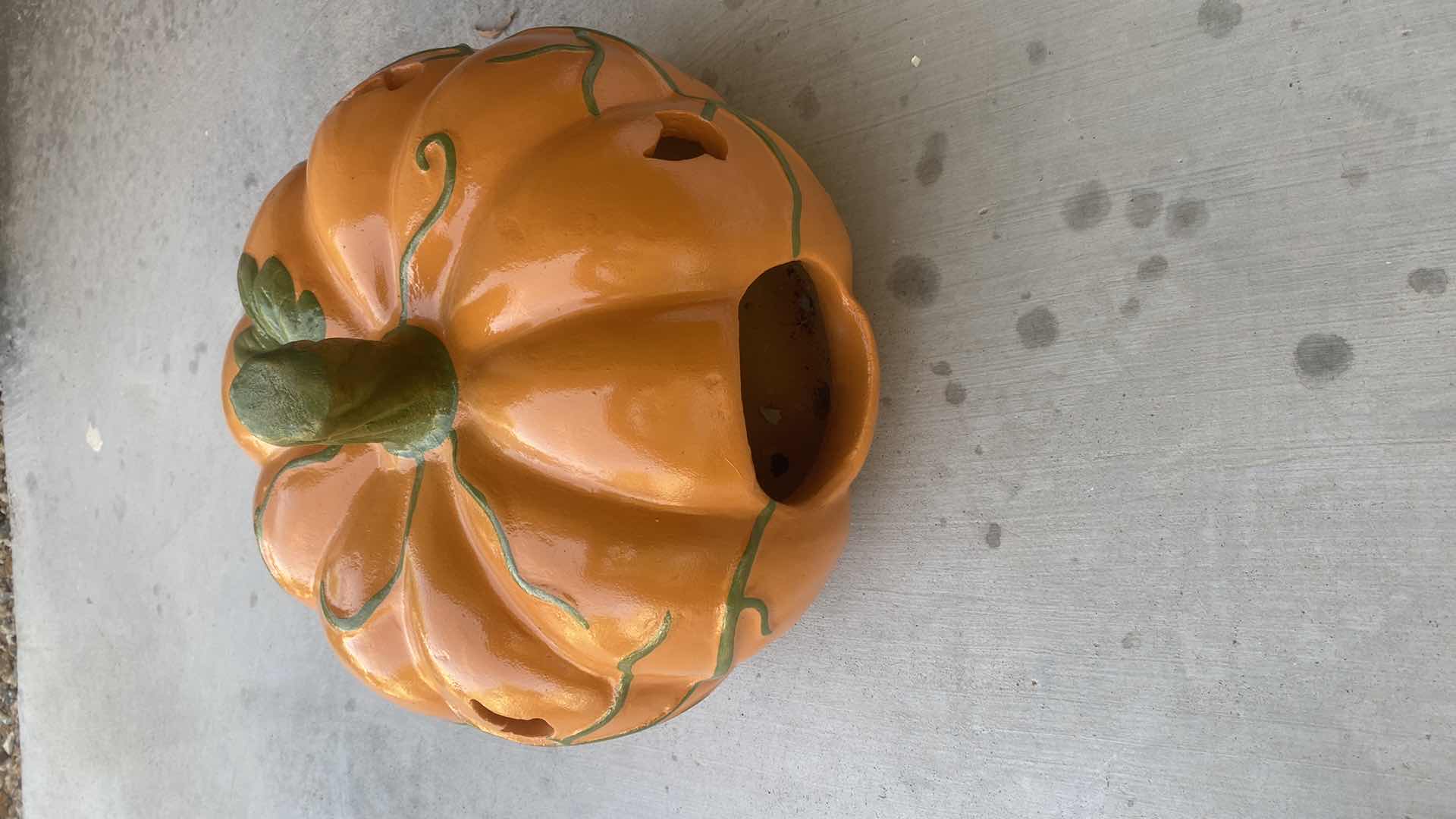 Photo 1 of LARGE CERAMIC PUMPKIN 14” x 13”