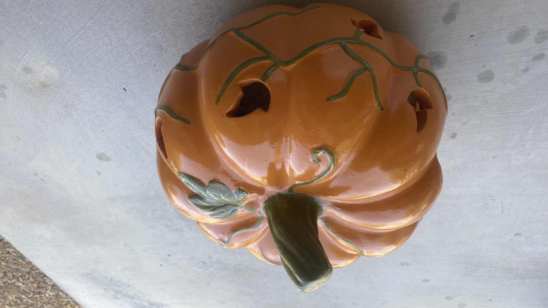 Photo 1 of LARGE CERAMIC PUMPKIN 14” x 13”