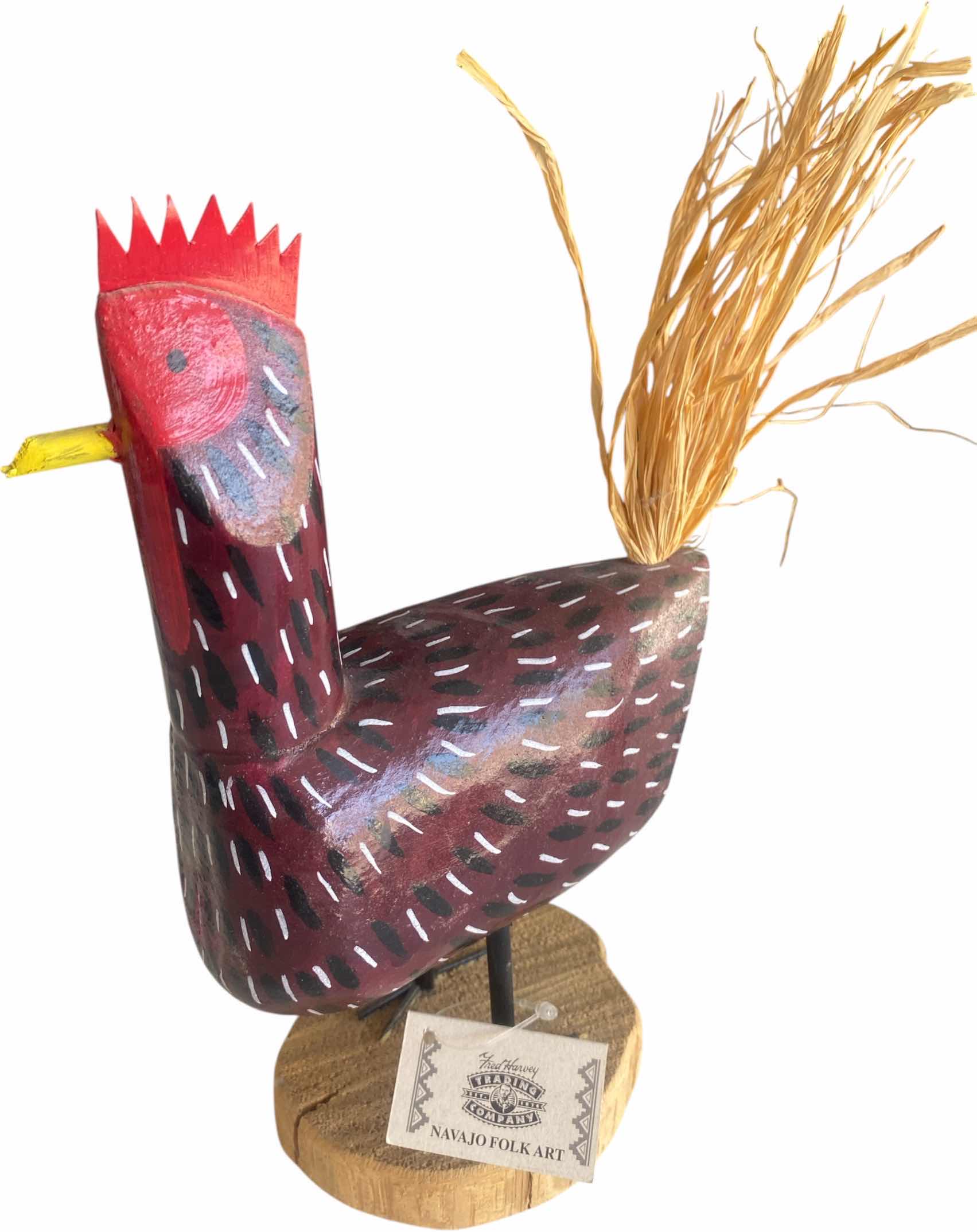 Photo 1 of HAND CARVED & PAINTED NAVAJO FOLK ART ROOSTER 6” x 11”
