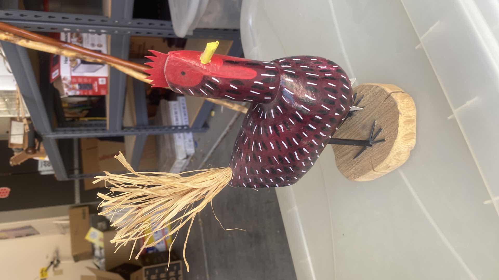 Photo 1 of HAND CARVED & PAINTED NAVAJO FOLK ART ROOSTER 6” x 11”