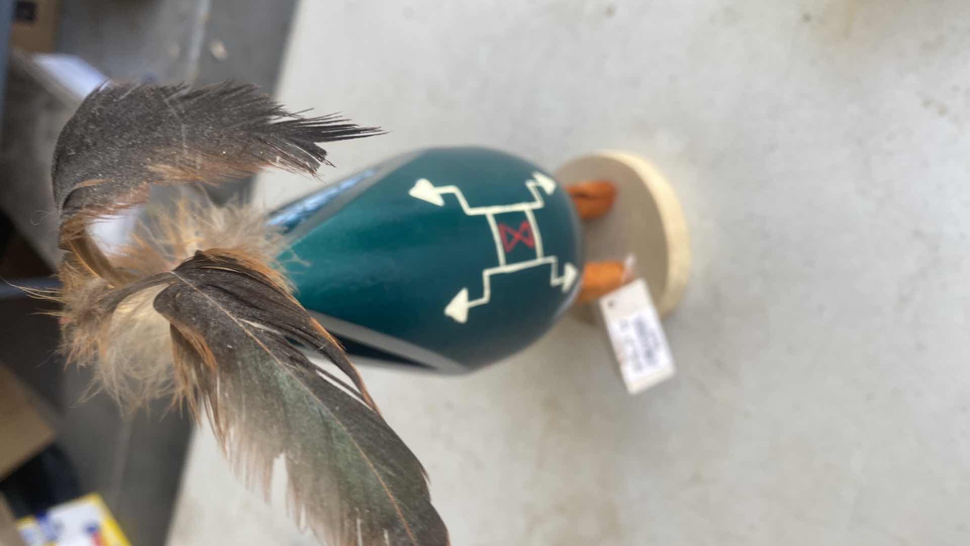 Photo 3 of HAND CARVED & PAINTED NAVAJO FOLK ART ROOSTER 4” x 13”