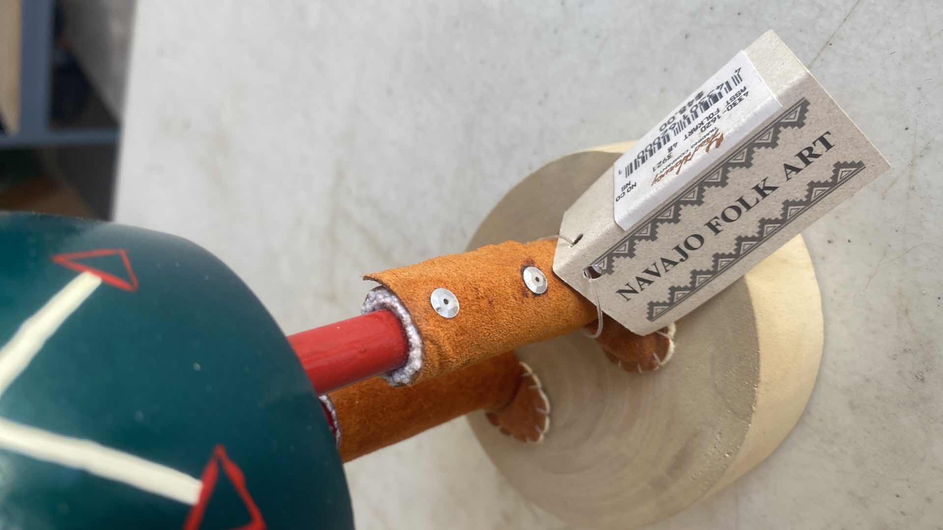 Photo 2 of HAND CARVED & PAINTED NAVAJO FOLK ART ROOSTER 4” x 13”