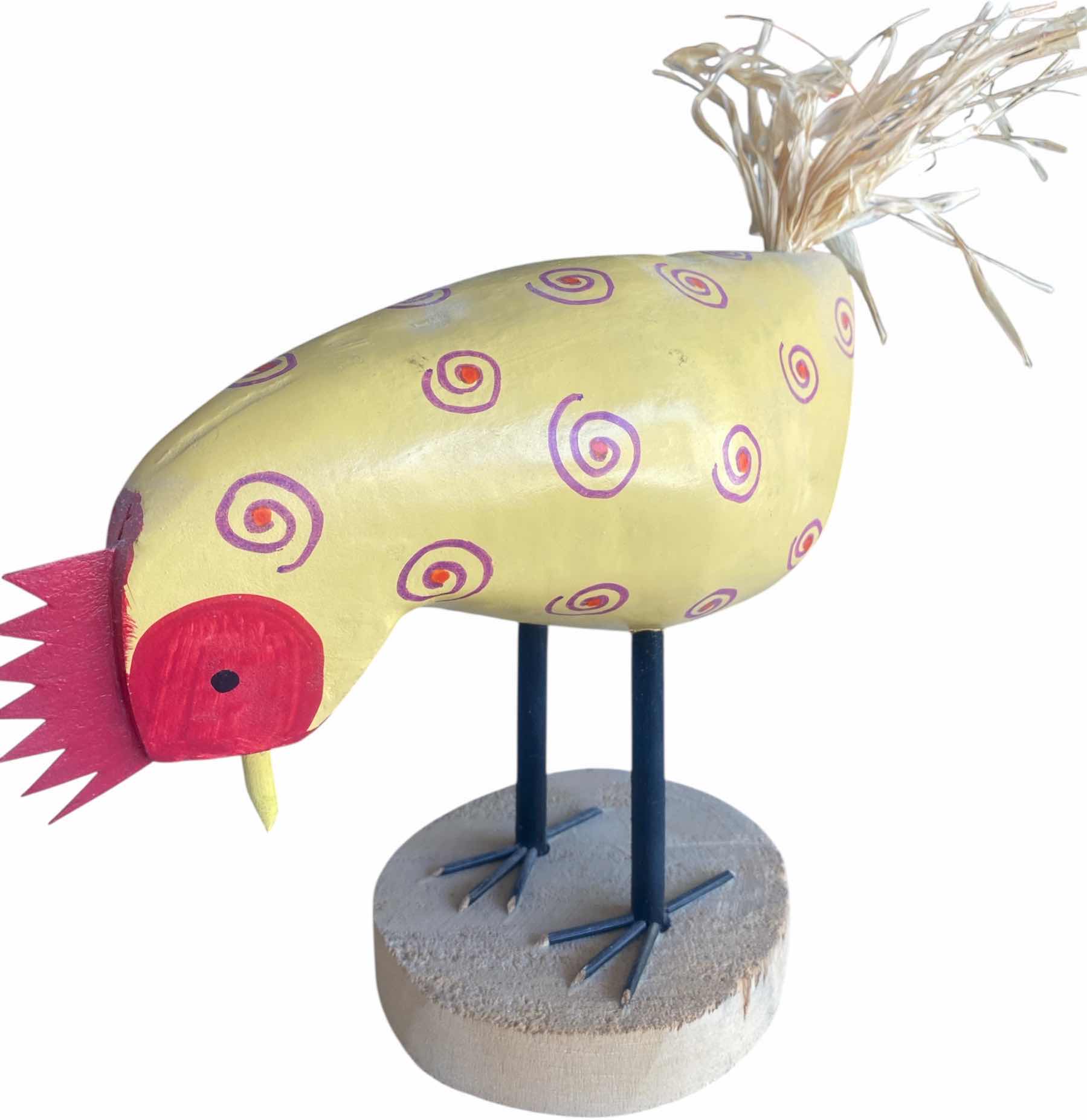 Photo 1 of HAND CARVED & PAINTED CHICKEN 10” x 9”