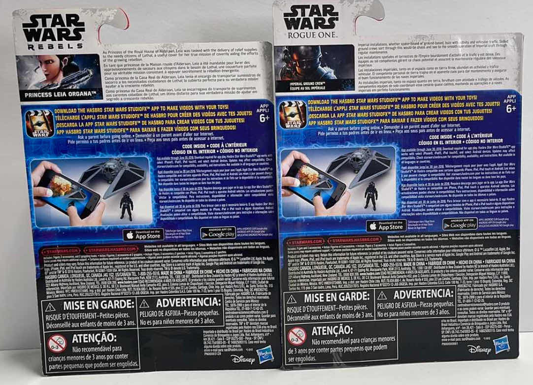 Photo 1 of NIB STAR WARS ROGUE ONE  “IMPERIAL GROUND CREW & REBEL PRINCESS LEIA ORGANA - TOTAL RETAIL PRICE $25.99