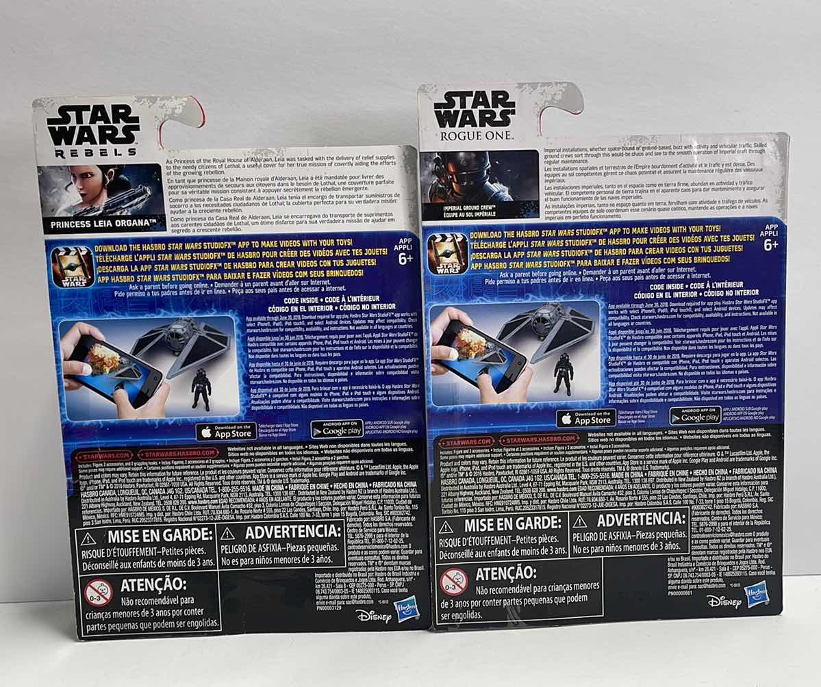 Photo 1 of NIB STAR WARS ROGUE ONE  CHIRRUT IMWE & REBEL PRINCESS LEIA ORGANA - TOTAL RETAIL PRICE $25.99