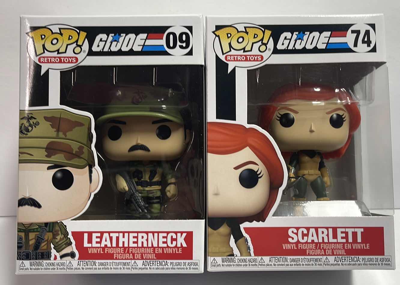 Photo 1 of NIB FUNKO POP RETRO TOYS SERIES GI.JOE  “LEATHER NECK & SCARLETT” - RETAIL PRICE $28.00