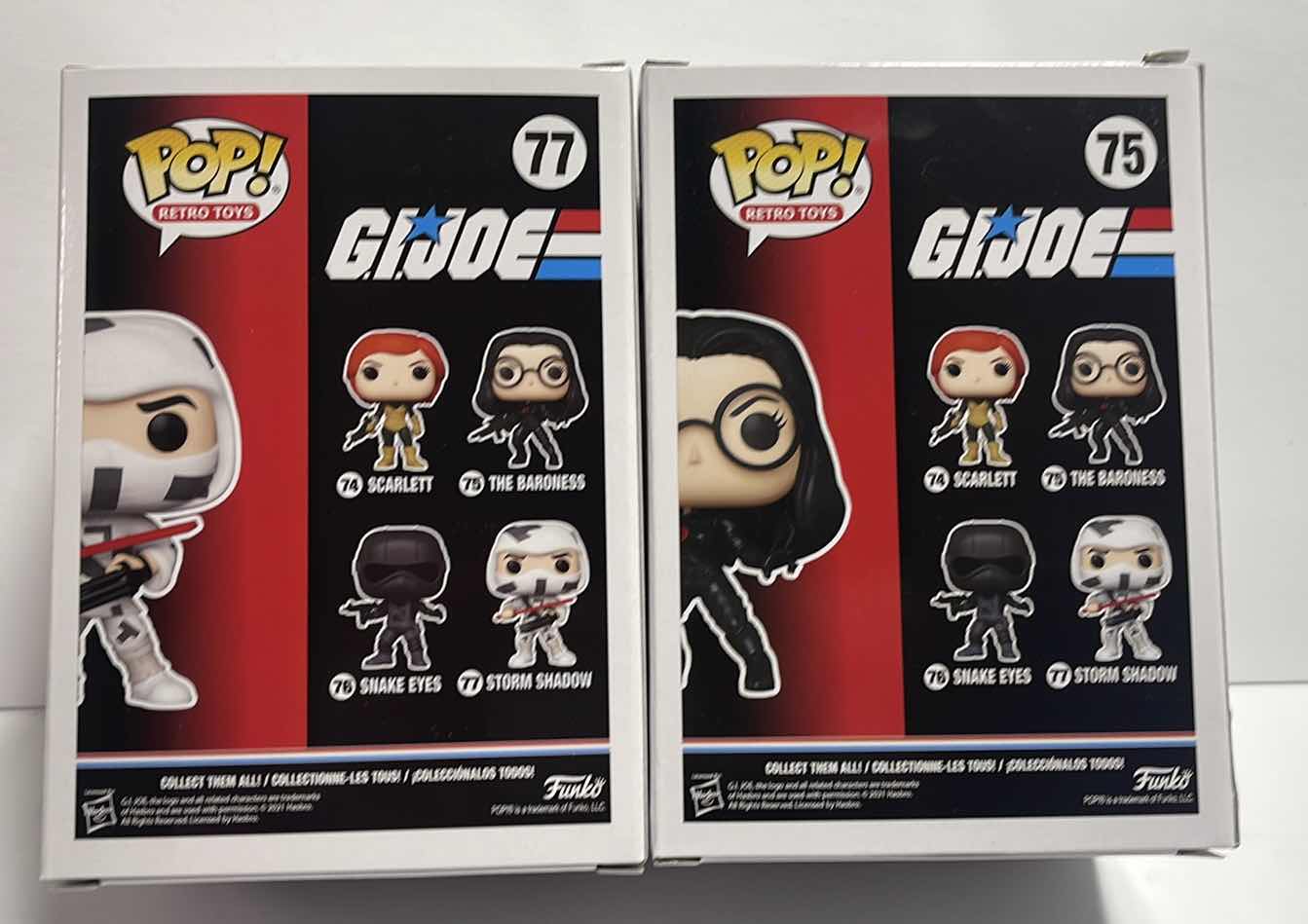 Photo 1 of NIB FUNKO POP RETRO TOYS SERIES GI.JOE “STORM SHADOW & THE BARONESS” - TOTAL RETAIL PRICE $28.00