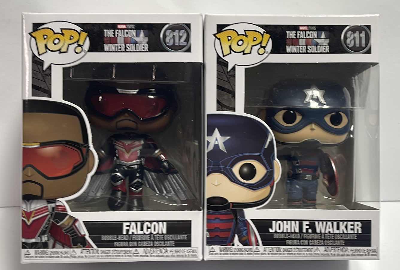 Photo 1 of NIB FUNKO POP MARVEL SERIES THE FALCON WINTER SOLDIER “FALCON &  JOHN F WALKER TOTAL RETAIL PRICE $26.99
