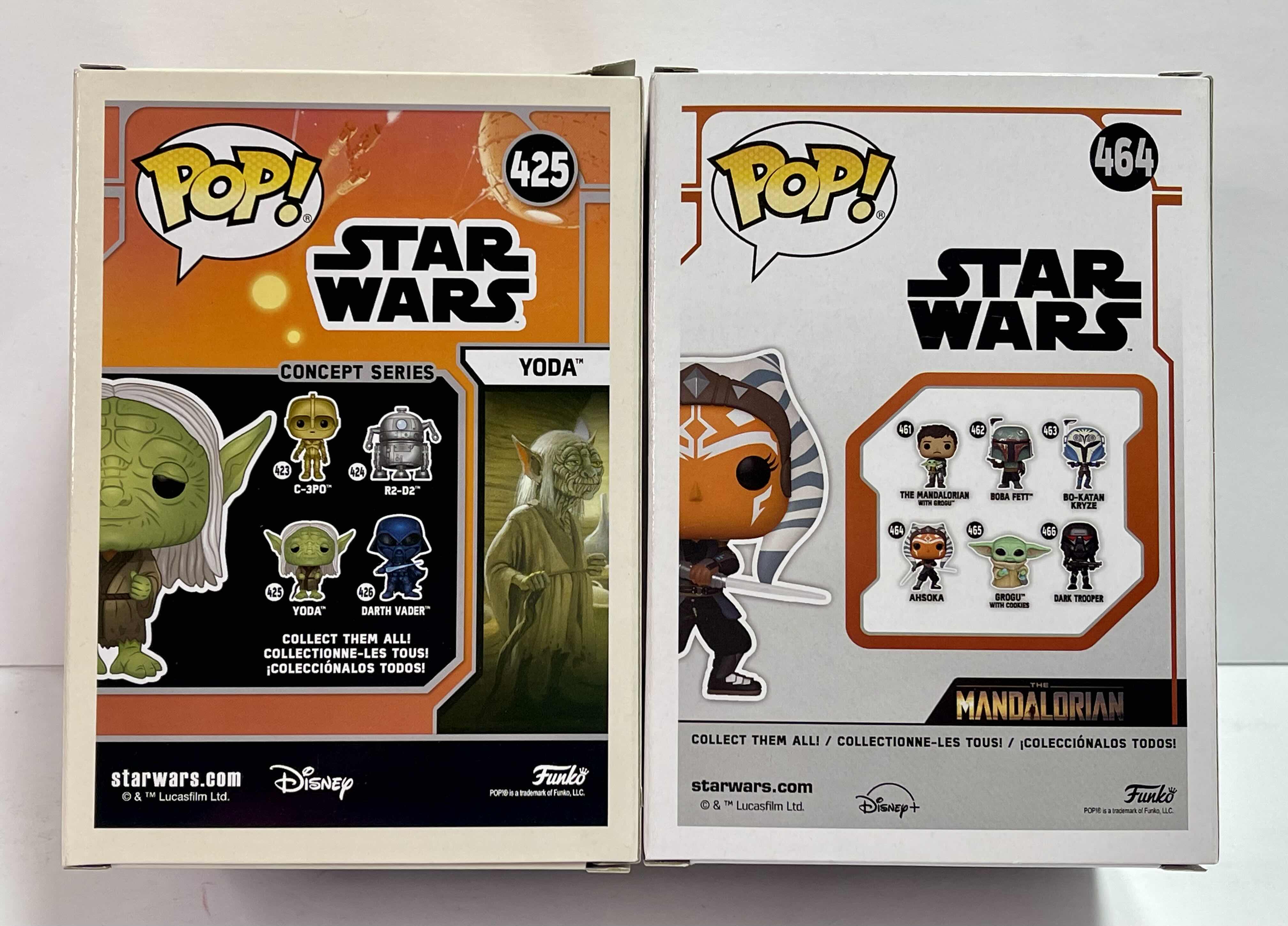 Photo 1 of NIB FUNKO POP STAR WARS SERIES  “CONCEPT SERIES YODA & ASHOKA” - TOTAL RETAIL PRICE $25.00