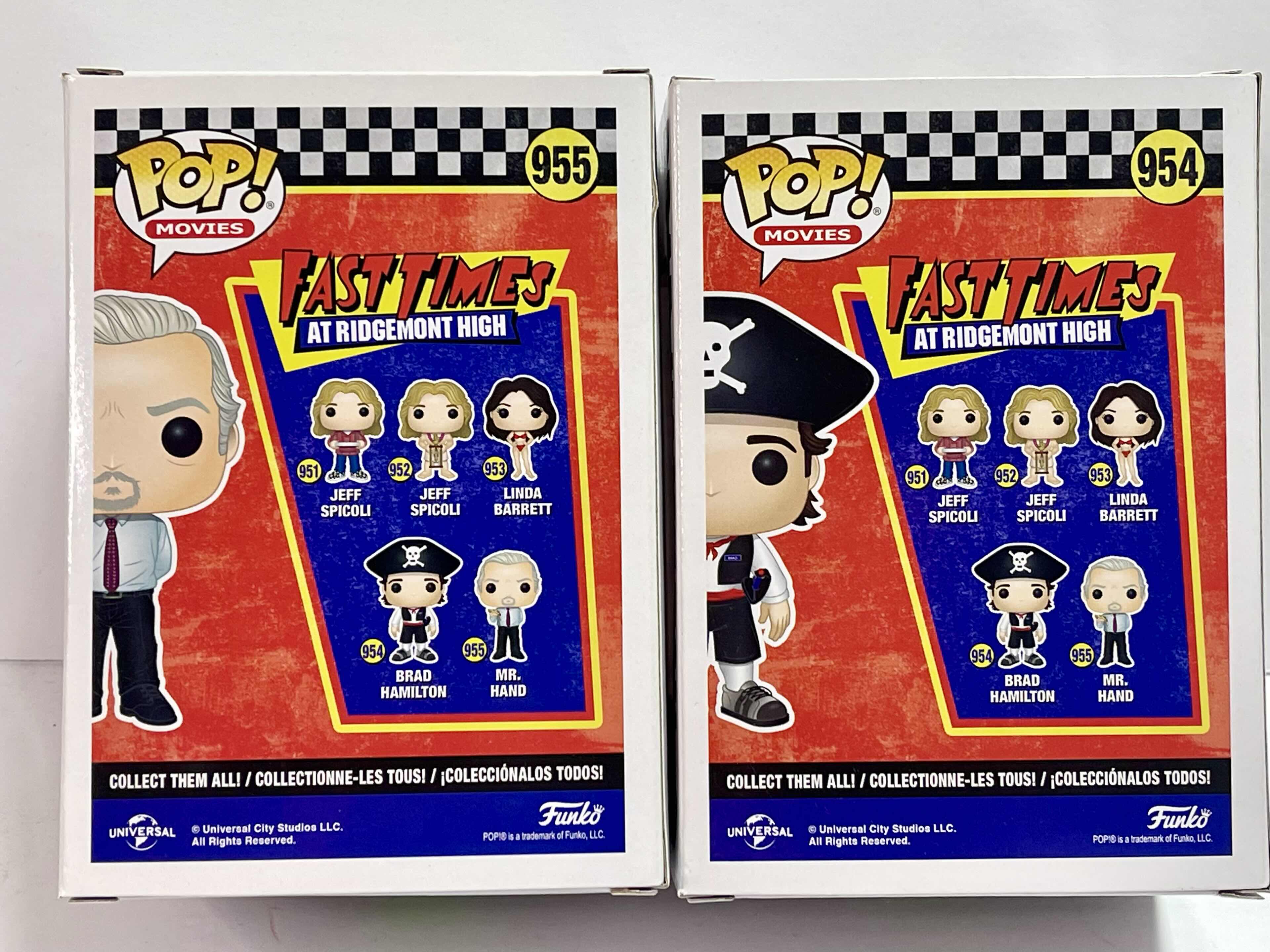 Photo 1 of NIB FUNKO POP MOVIE SERIES FAST TIMES AT RIDGEMONT HIGH “BRAD HAMILTON & Mr. HAND” - TOTAL RETAIL PRICE $23.00