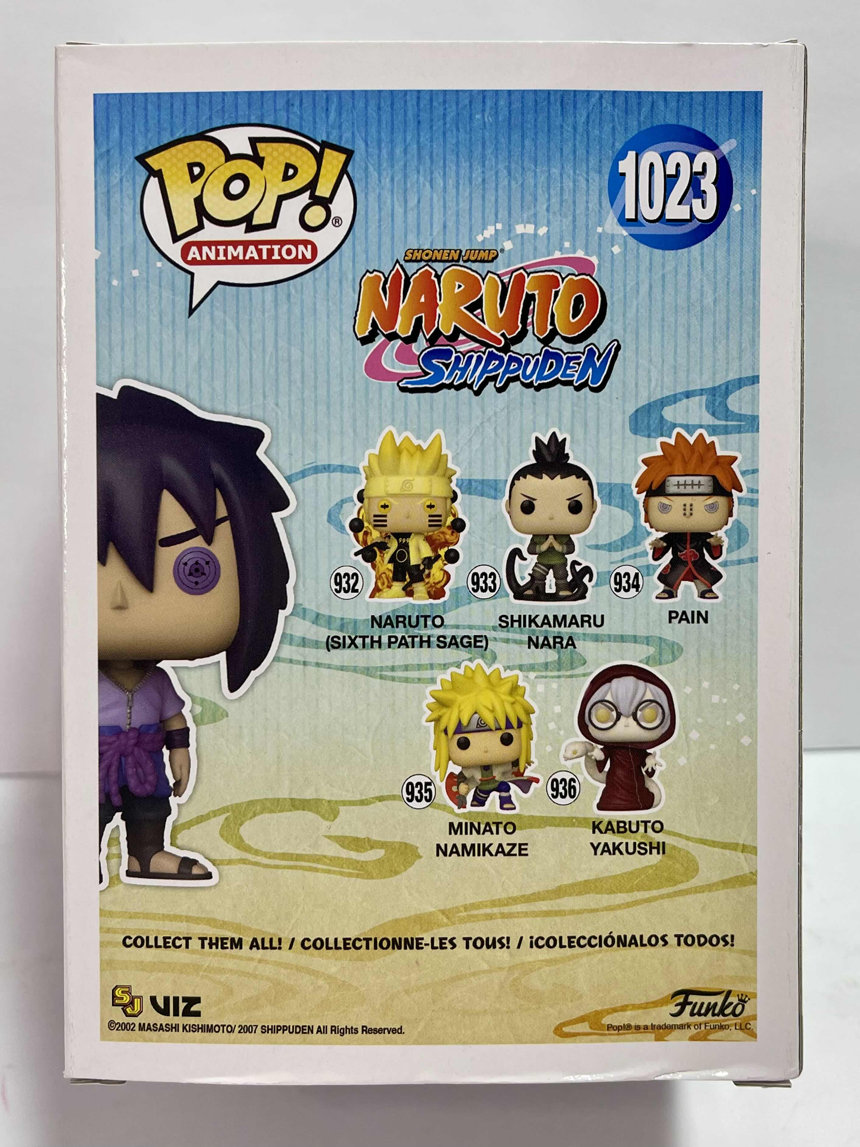 Photo 1 of NIB FUNKO POP ANIMATION SERIES NARUTO SHIPPUDEN AAA EXCLUSIVE “SASUKE RINNEGAN” - RETAIL PRICE $30.00
