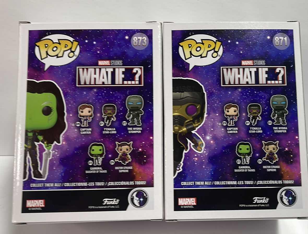View 2 of NIB FUNKO POP WHAT IF ?
SERIES "GAMORA & T'CHALLA STAR-LORD" - TOTAL RETAIL PRICE $27.00