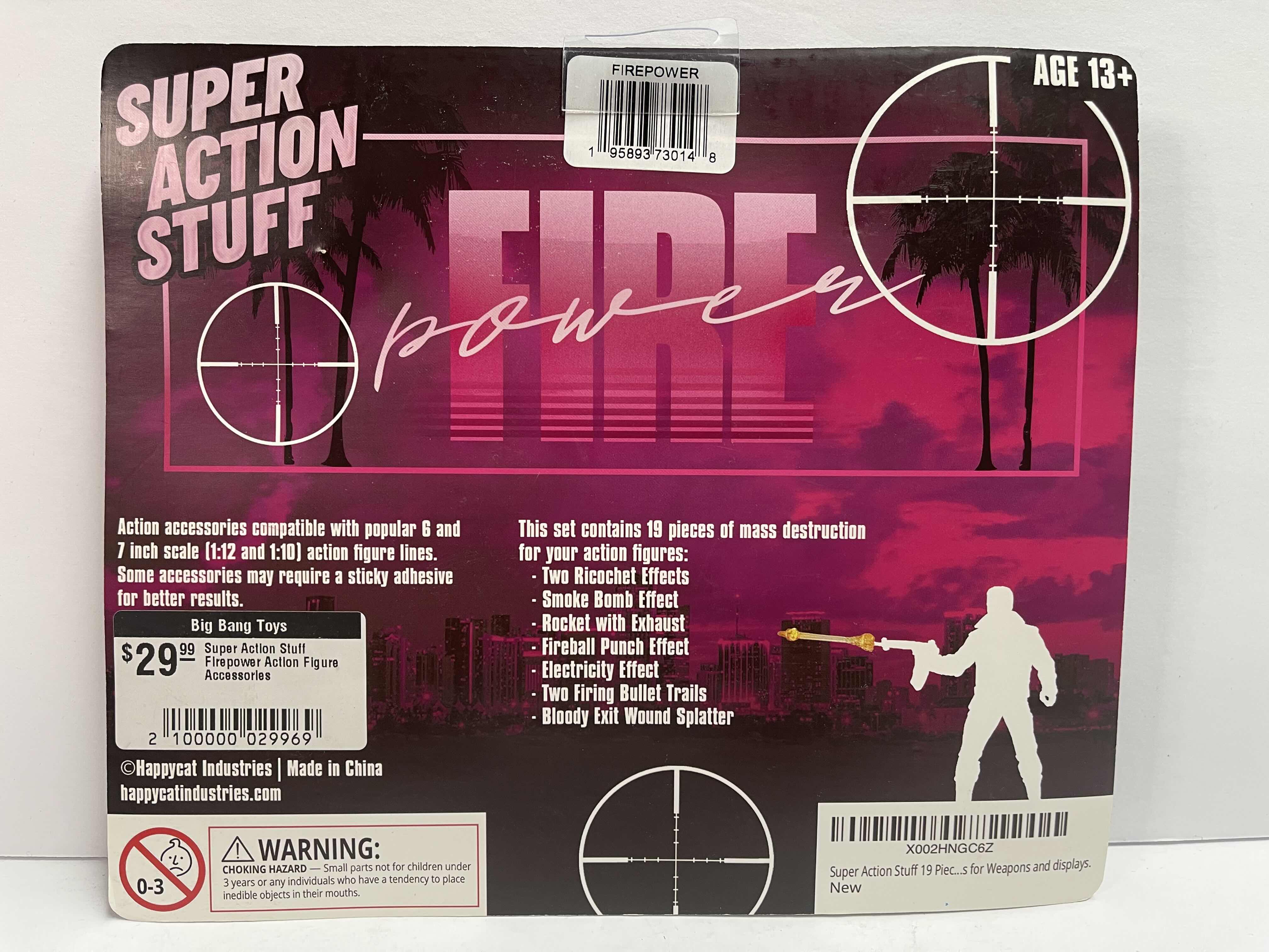 Photo 1 of NIB SUPER ACTION STUFF FIRE POWER SET - ACTION FIGURE ACCESSORIES  - RETAIL PRICE $ 29.99