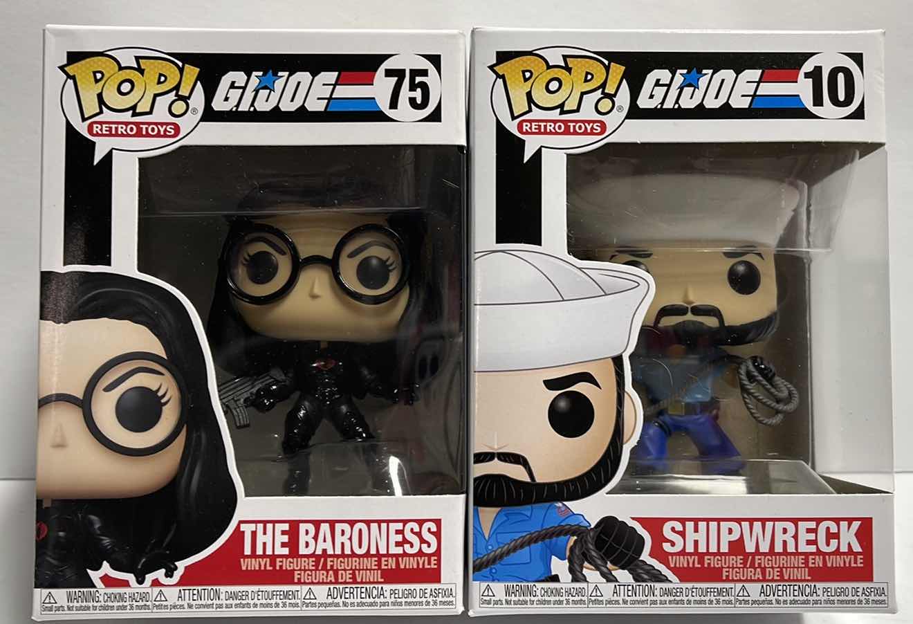 Photo 1 of NIB FUNKO POP RETRO TOYS SERIES GI.JOE "SHIPWRECK & THE BARONESS” - TOTAL RETAIL PRICE $27.00