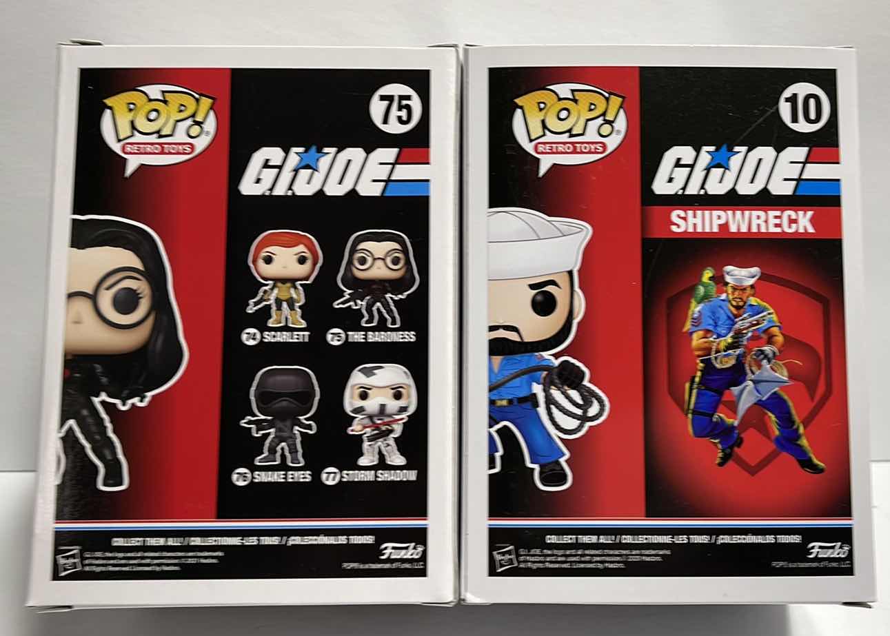 Photo 1 of NIB FUNKO POP RETRO TOYS SERIES GI.JOE "SHIPWRECK & THE BARONESS” - TOTAL RETAIL PRICE $27.00