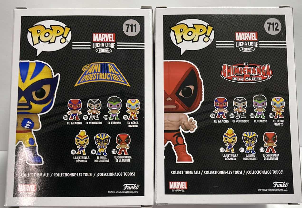Photo 2 of NIB FUNKO POP MARVEL LUCHA
LIBRRE EDITION SERIES "EL ANIMAL INDESTRUCTIBLE & EL CHIMICHANGA DE LA MUERTE" - TOTAL RETAIL PRICE $22.00