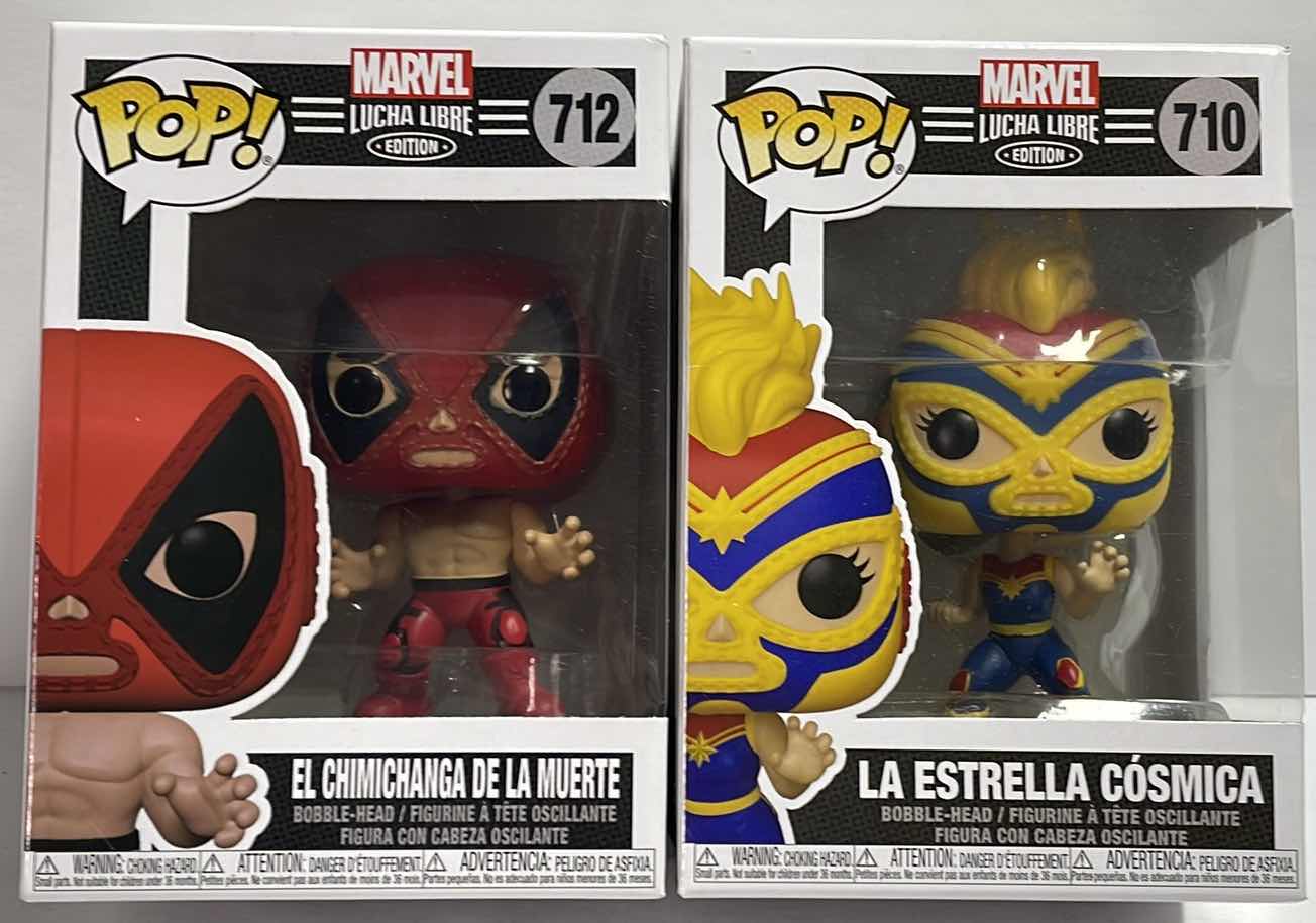 Photo 1 of NIB FUNKO POP MARVEL LUCHA
LIBRRE EDITION SERIES "EL ESTRELLA COSMICA & EL CHIMICHANGA DE LA MUERTE" - TOTAL RETAIL PRICE $23.99