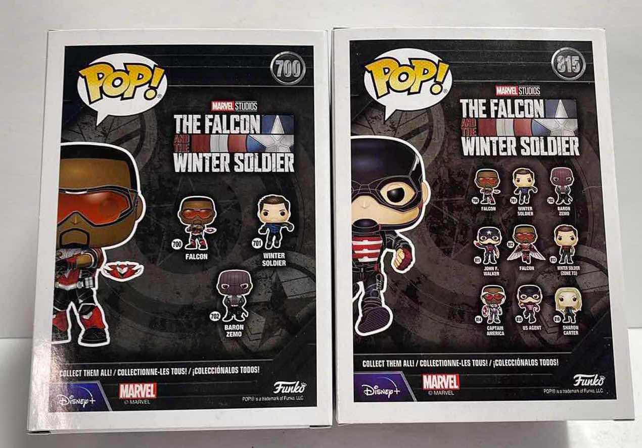 Photo 1 of NIB FUNKO POP MARVEL SERIES THE FALCON WINTER SOLDIER
"FALCON & US AGENT- TOTAL RETAIL PRICE $ 23.99