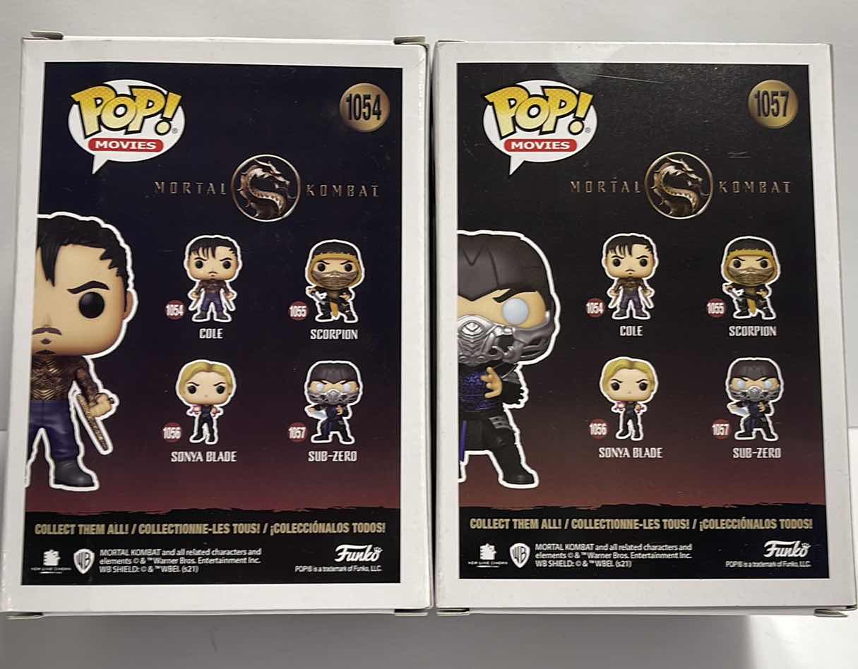 Photo 1 of NIB FUNKO POP MOVIE SERIES MORTAL KOMBAT “SUB-ZERO & COLE” - TOTAL RETAIL PRICE $24.99
